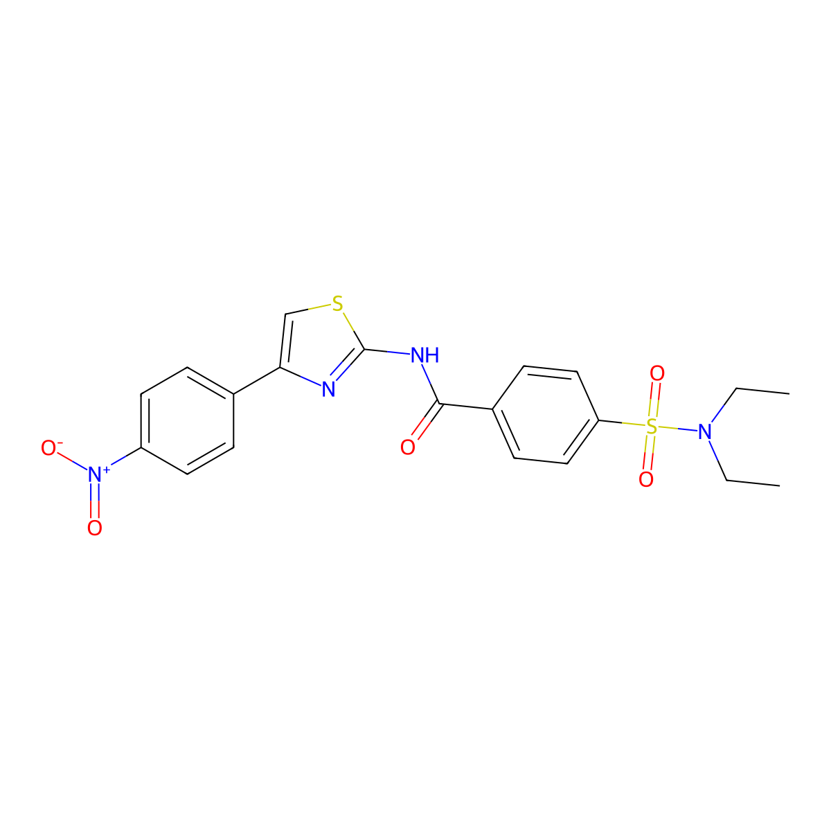 4-(diethylsulfamoyl)-N-[4-(4-nitrophenyl)-1,3-thiazol-2-yl]benzamide molecular structure, CAS 313660-14-9