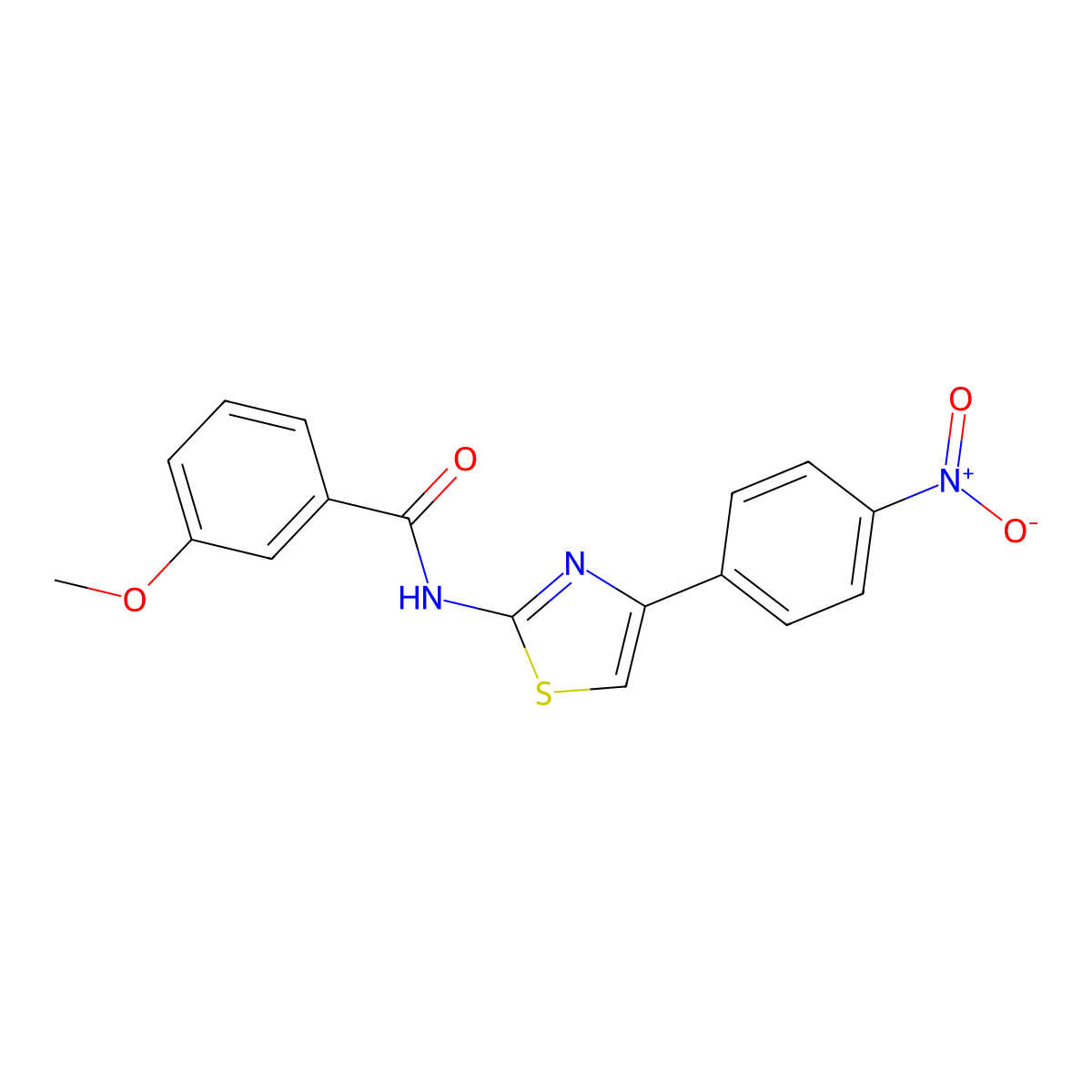 3-methoxy-N-[4-(4-nitrophenyl)-1,3-thiazol-2-yl]benzamide molecular structure, CAS 313660-15-0