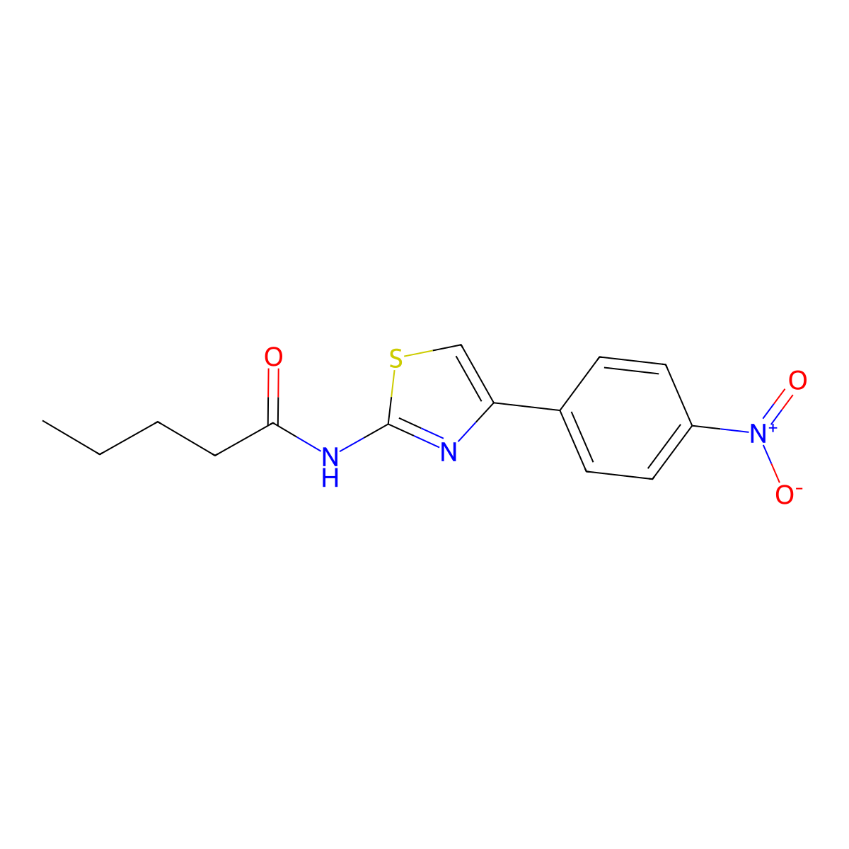 N-[4-(4-nitrophenyl)-1,3-thiazol-2-yl]pentanamide molecular structure, CAS 313660-17-2
