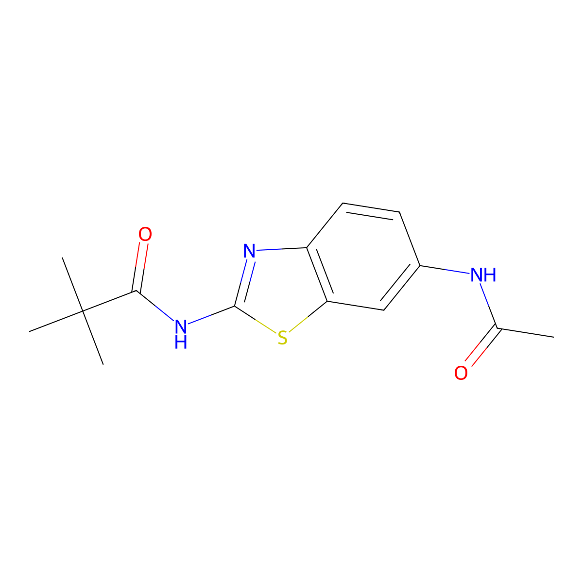 N-(6-acetamidobenzo[d]thiazol-2-yl)pivalamide molecular structure, CAS 313660-19-4