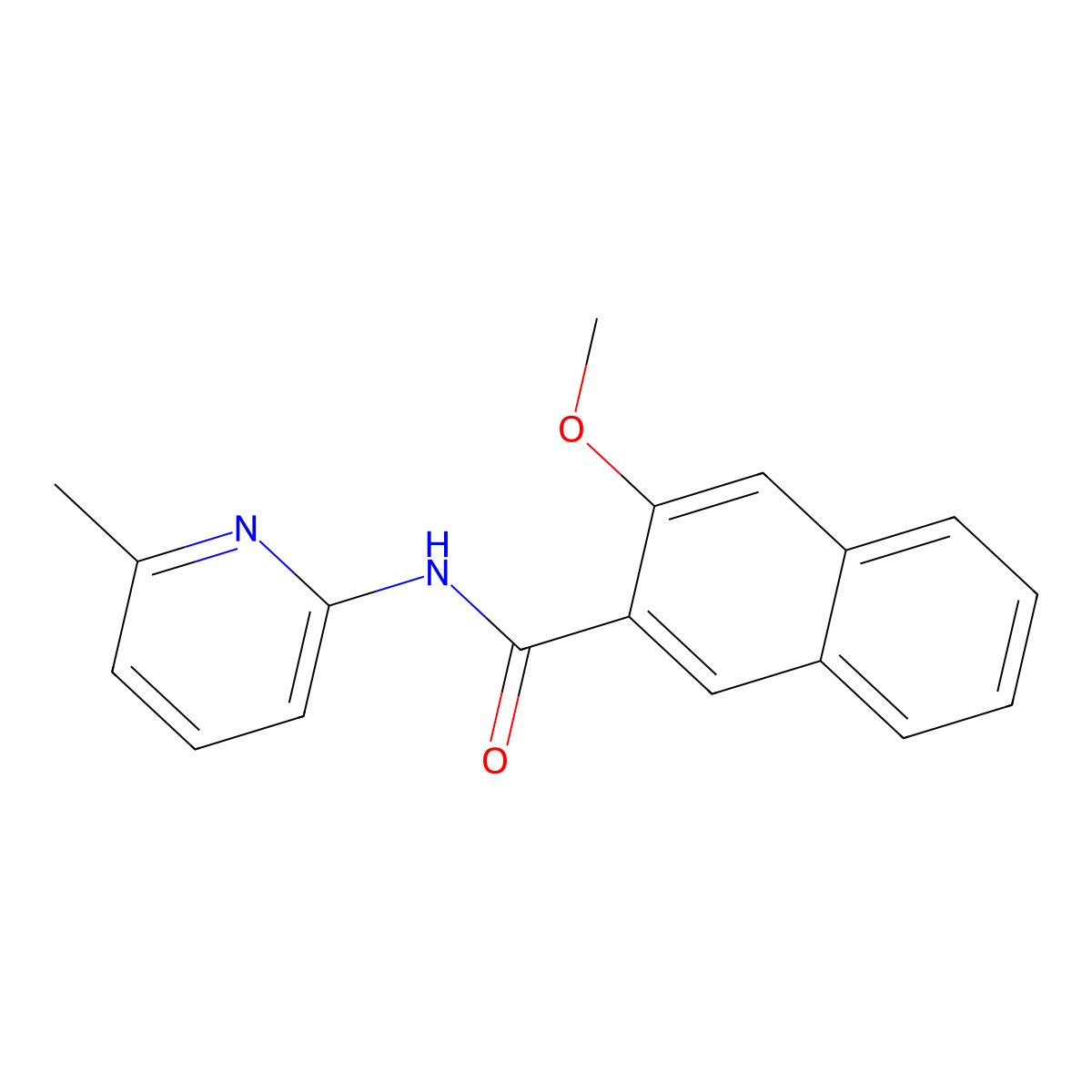 3-methoxy-N-(6-methylpyridin-2-yl)-2-naphthamide molecular structure, CAS 313660-23-0