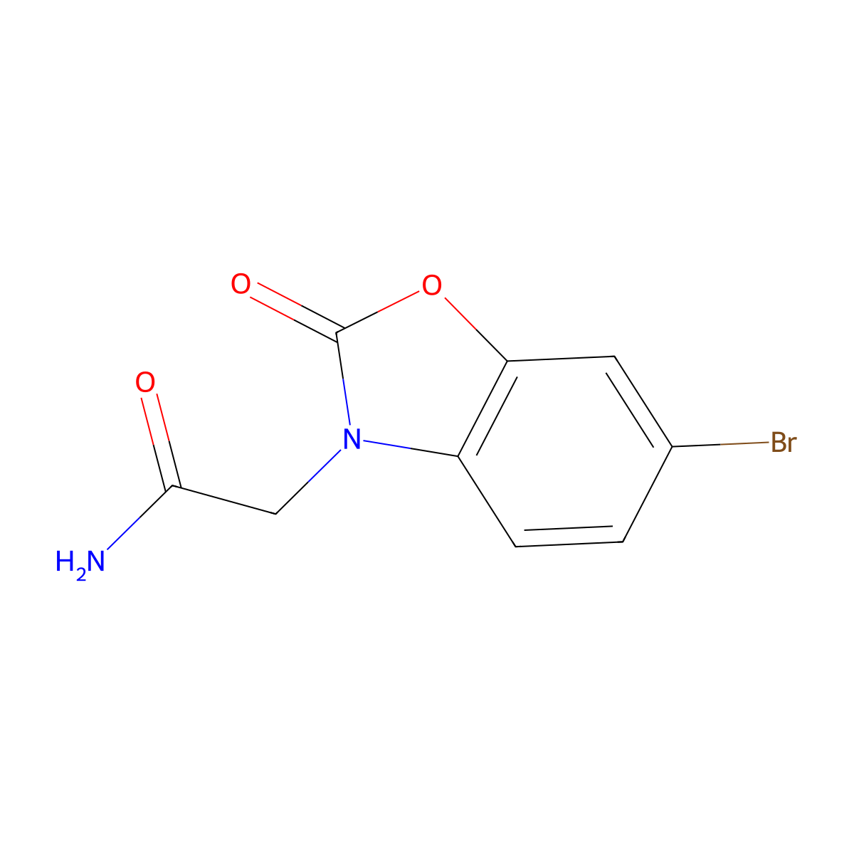 2-(6-bromo-2-oxo-1,3-benzoxazol-3(2H)-yl)acetamide molecular structure, CAS 313660-41-2