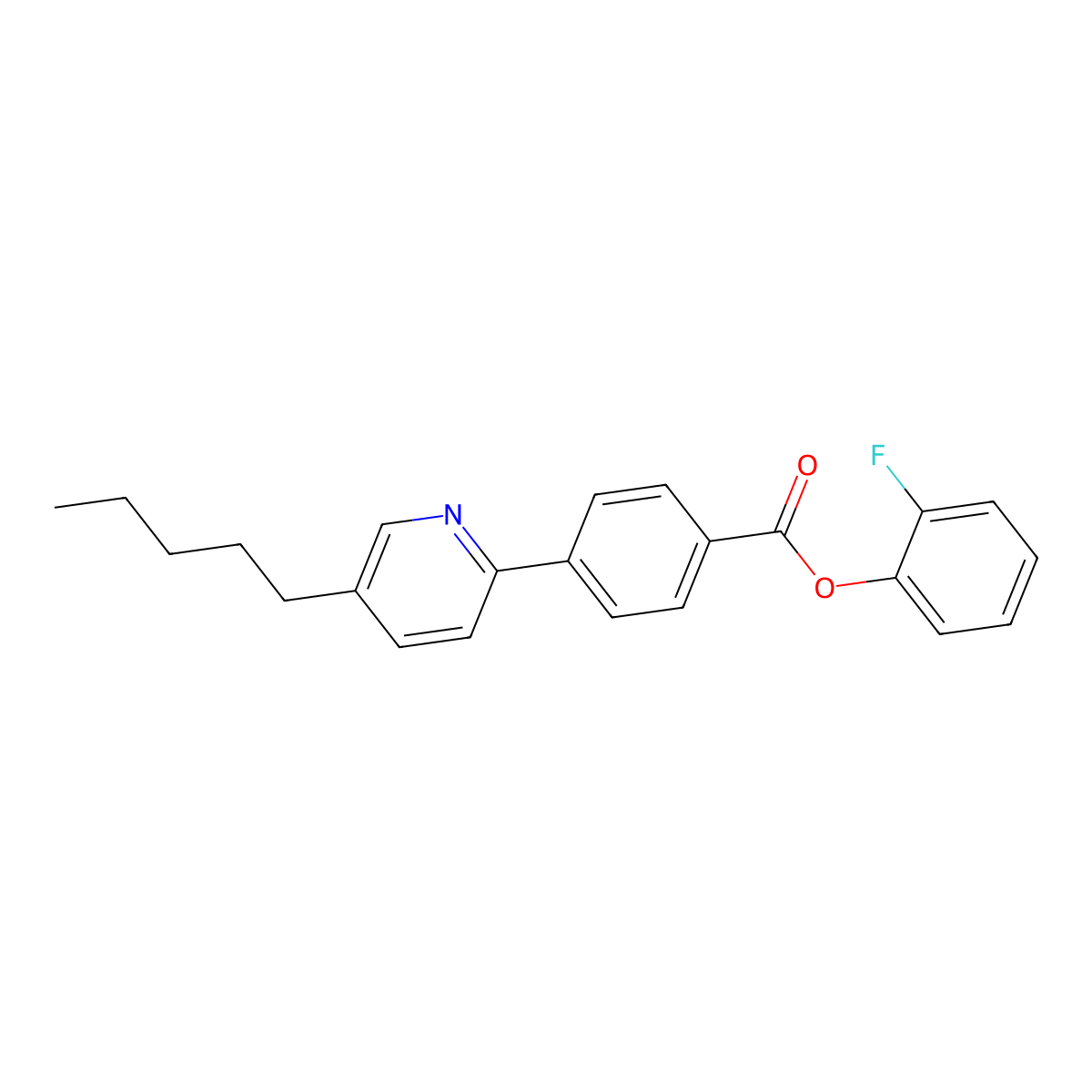 2-Fluorophenyl 4-(5-pentylpyridin-2-yl)benzoate molecular structure, CAS 313660-49-0