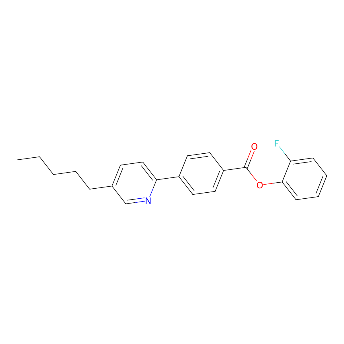 2-Fluorophenyl 4-(5-pentylpyridin-2-yl)benzoate molecular structure, CAS 313660-49-0