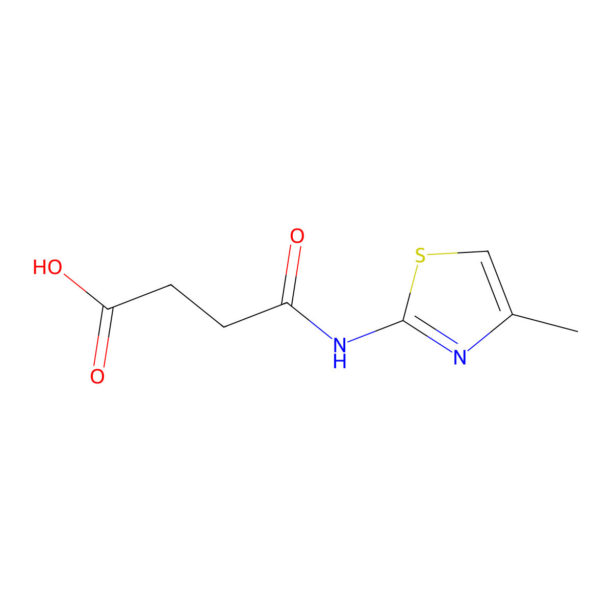 3-[(4-Methyl-1,3-thiazol-2-yl)carbamoyl]propanoic acid molecular structure, CAS 313660-65-0