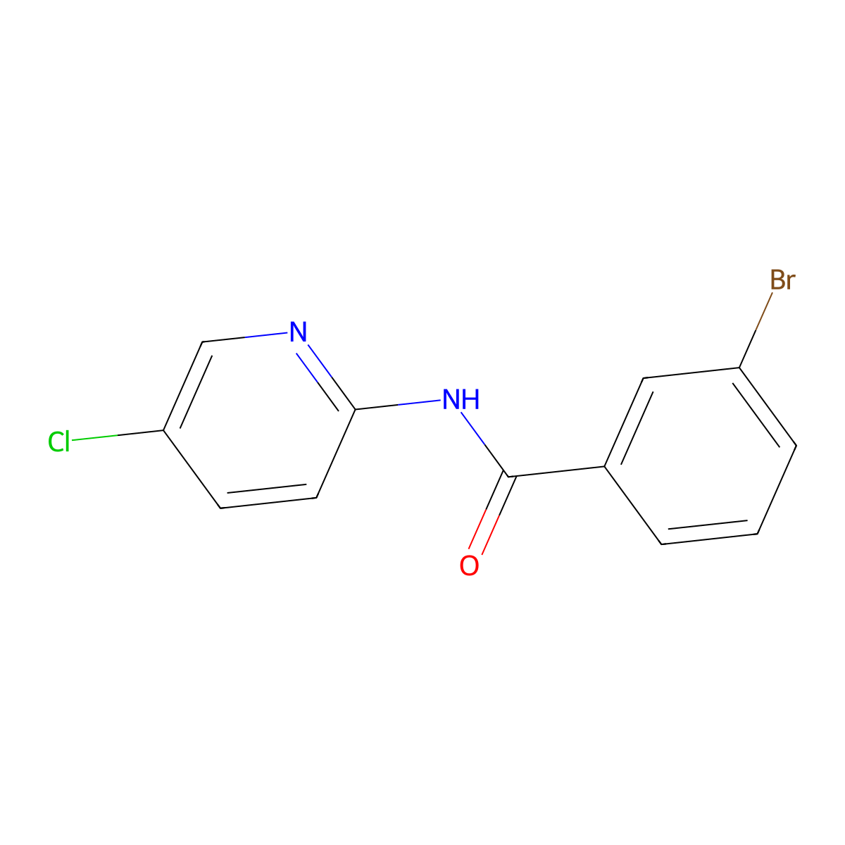 3-bromo-N-(5-chloropyridin-2-yl)benzamide molecular structure, CAS 313660-74-1