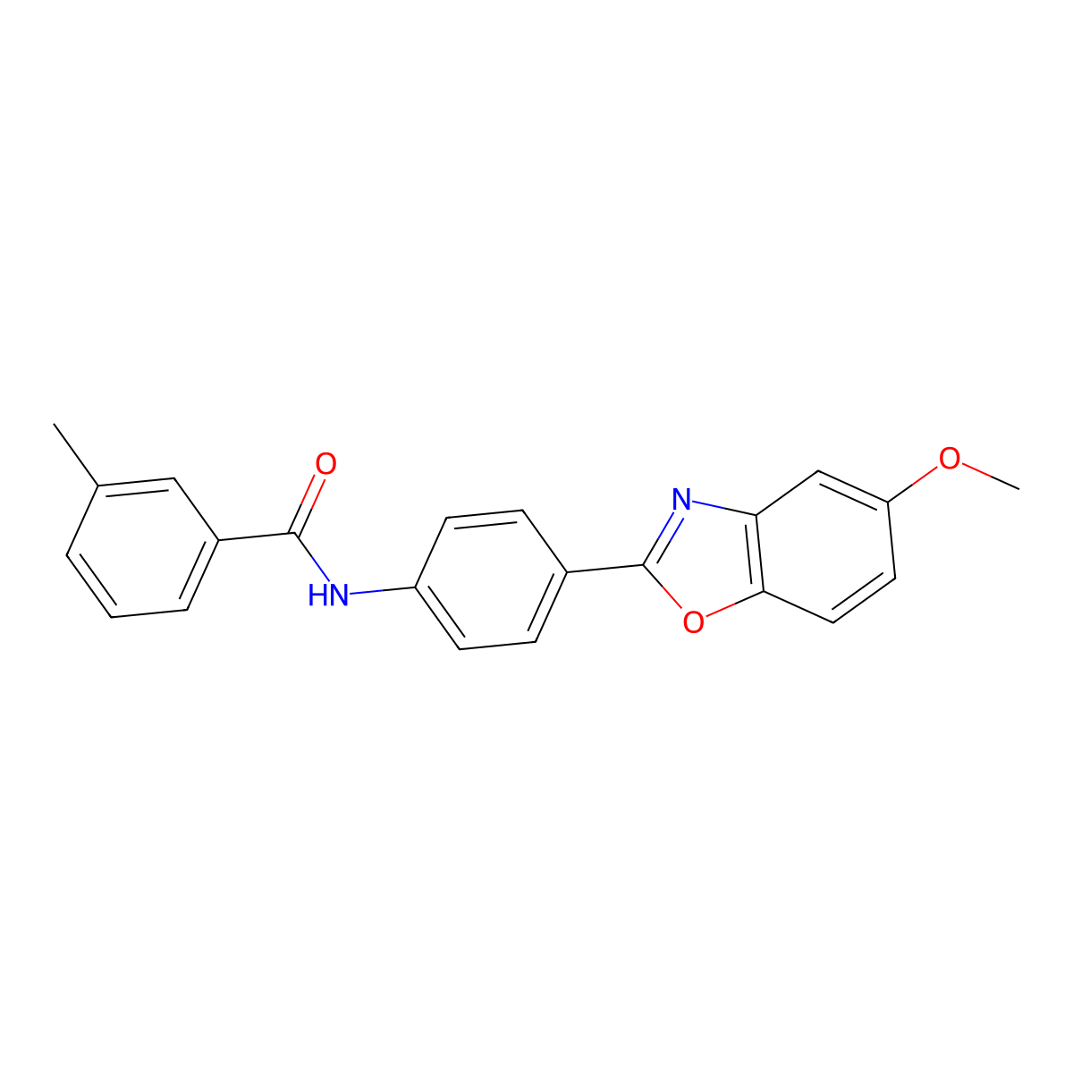 N-(4-(5-Methoxybenzo[D]oxazol-2-YL)phenyl)-3-methylbenzamide molecular structure, CAS 313660-94-5