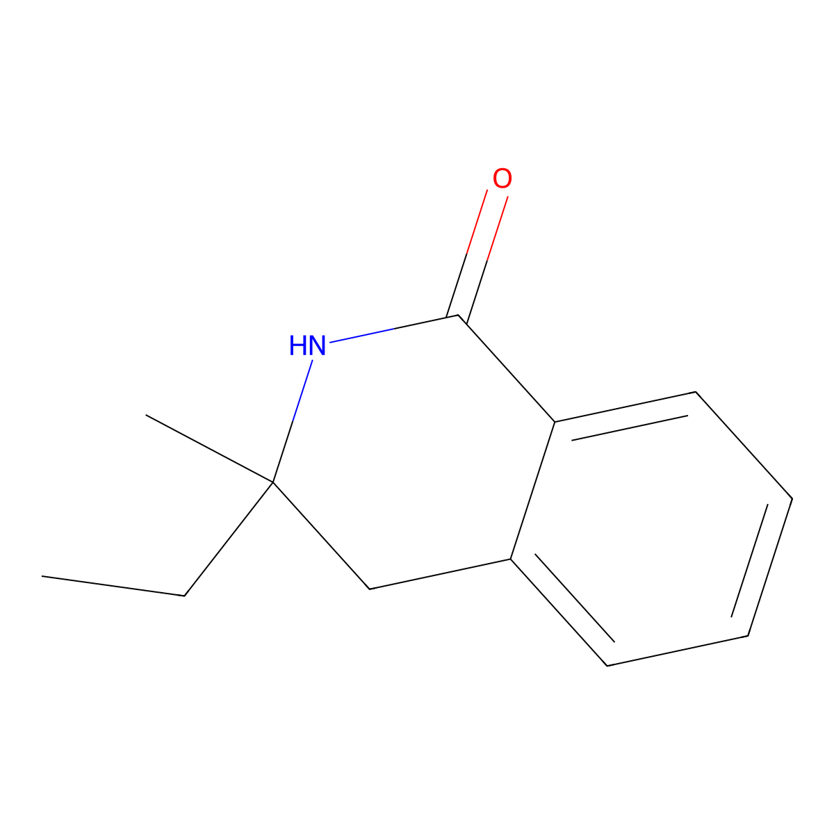 3-Ethyl-3-methyl-2,4-dihydroisoquinolin-1-one molecular structure, CAS 313661-16-4