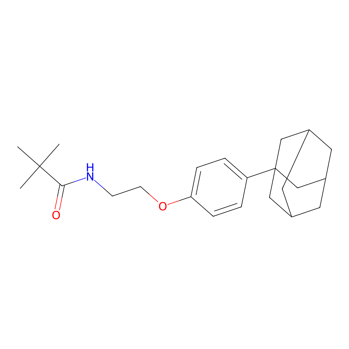 N-[2-[4-(1-adamantyl)phenoxy]ethyl]-2,2-dimethylpropanamide molecular structure, CAS 313661-28-8