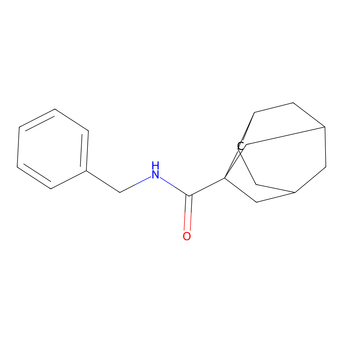 N-benzyltricyclo[4.3.1.1(3,8)]undecane-1-carboxamide molecular structure, CAS 313661-66-4