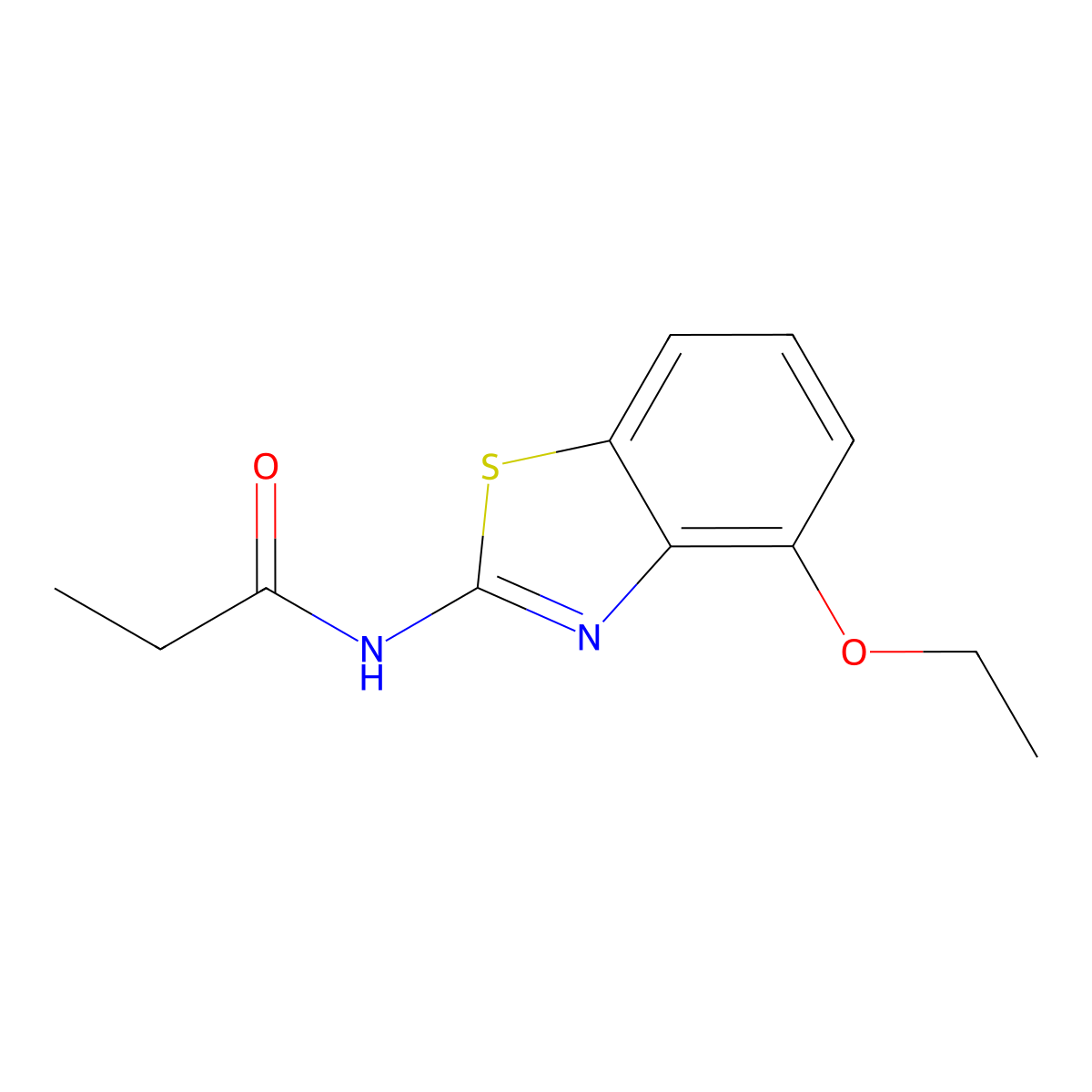 N-(4-ethoxy-1,3-benzothiazol-2-yl)propanamide molecular structure, CAS 313661-91-5
