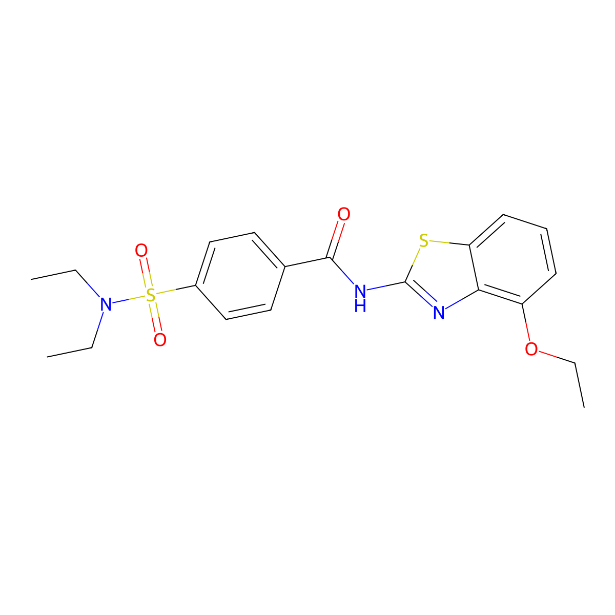 4-(diethylsulfamoyl)-N-(4-ethoxy-1,3-benzothiazol-2-yl)benzamide molecular structure, CAS 313661-97-1