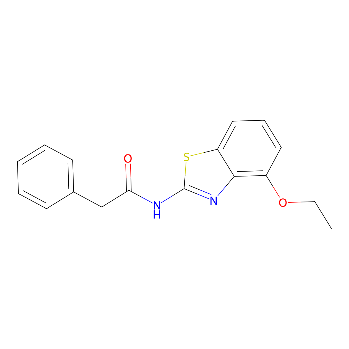 N-(4-ethoxy-1,3-benzothiazol-2-yl)-2-phenylacetamide molecular structure, CAS 313661-99-3