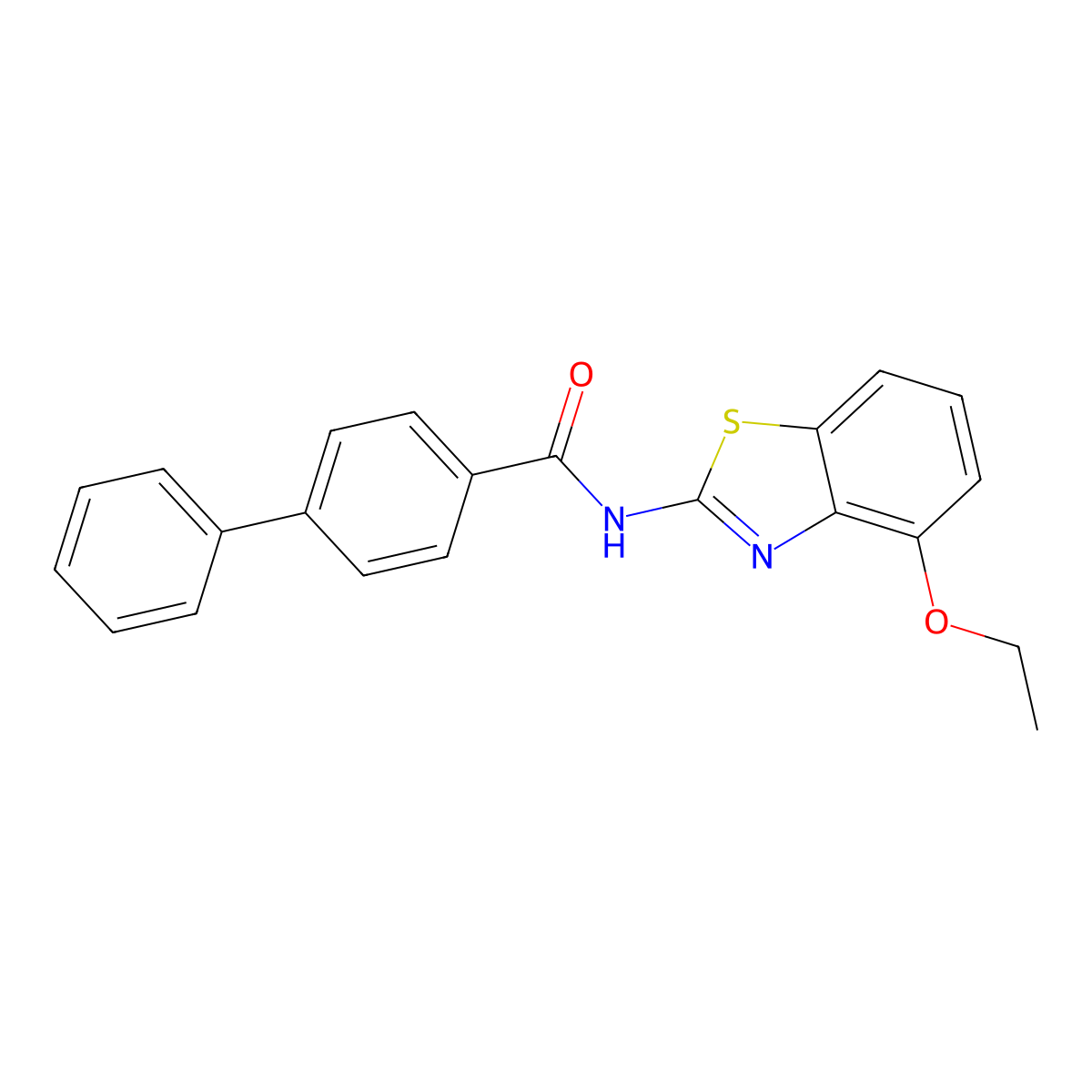 N-(4-ethoxybenzo[d]thiazol-2-yl)-[1,1'-biphenyl]-4-carboxamide molecular structure, CAS 313662-00-9