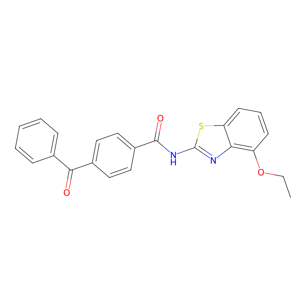 4-benzoyl-N-(4-ethoxy-1,3-benzothiazol-2-yl)benzamide molecular structure, CAS 313662-01-0