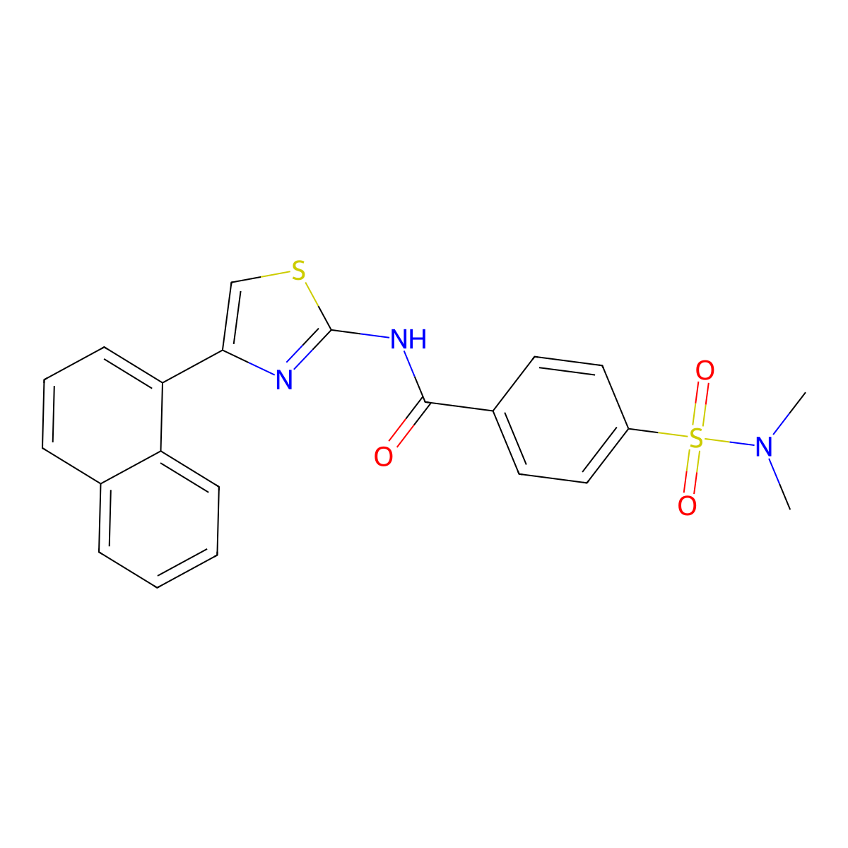 4-(N,N-dimethylsulfamoyl)-N-(4-(naphthalen-1-yl)thiazol-2-yl)benzamide molecular structure, CAS 313662-05-4