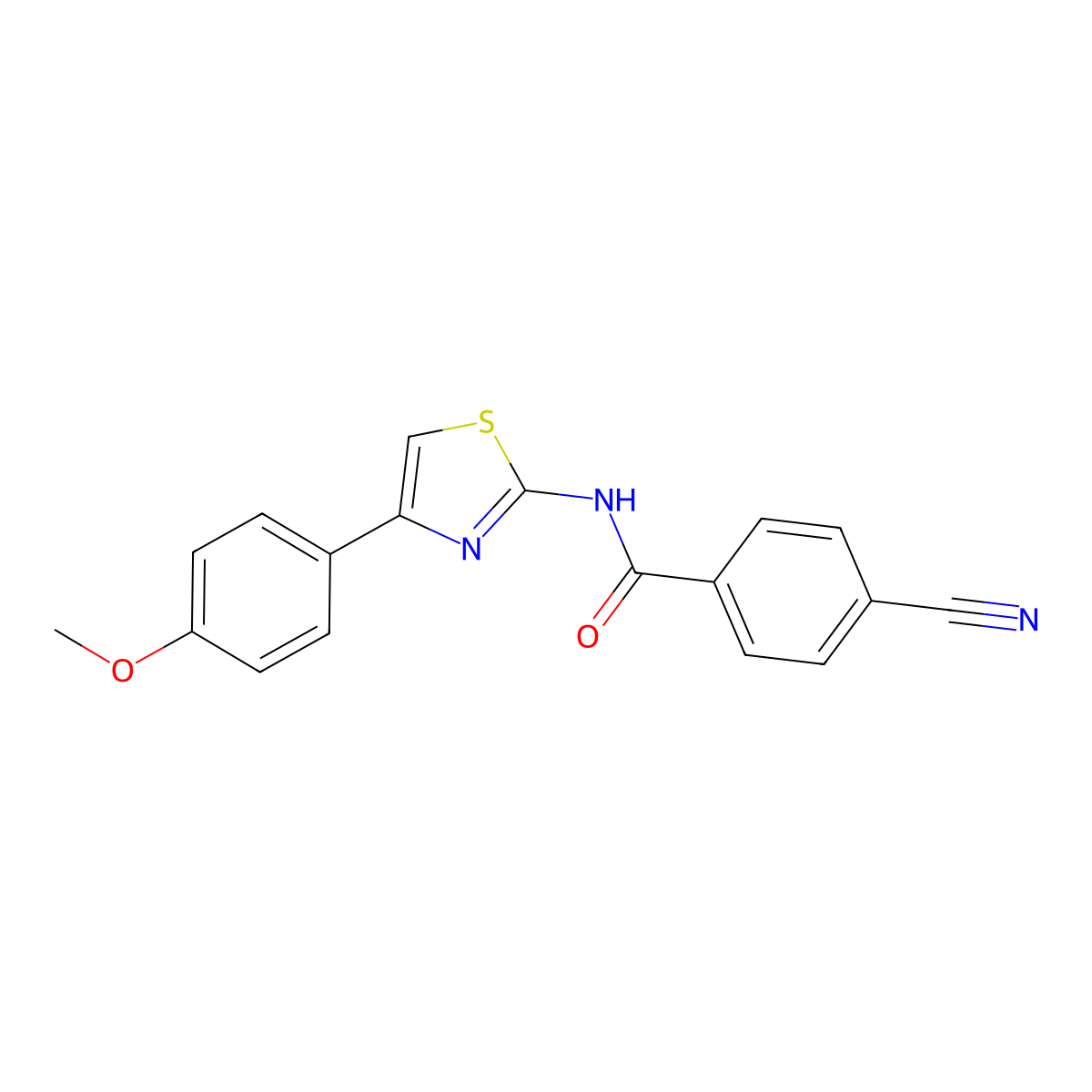 4-cyano-N-(4-(4-methoxyphenyl)thiazol-2-yl)benzamide molecular structure, CAS 313662-31-6