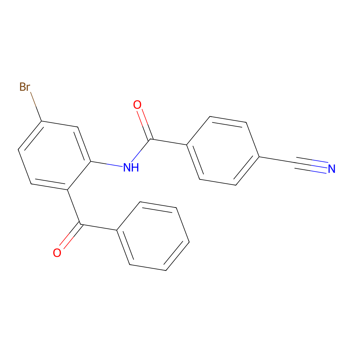 N-(2-benzoyl-5-bromophenyl)-4-cyanobenzamide molecular structure, CAS 313662-35-0