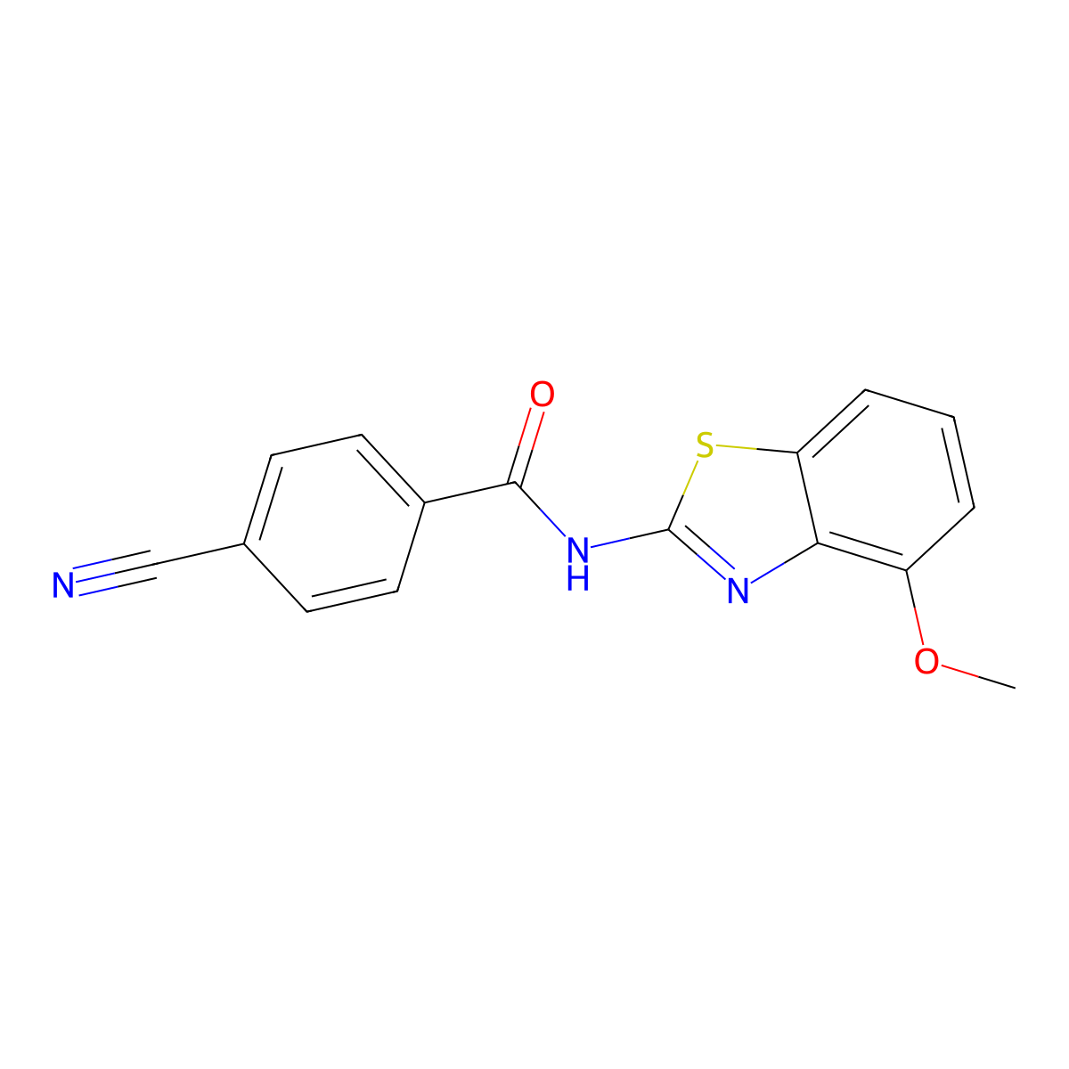 4-Cyano-N-(4-methoxybenzo[d]thiazol-2-yl)benzamide molecular structure, CAS 313662-36-1
