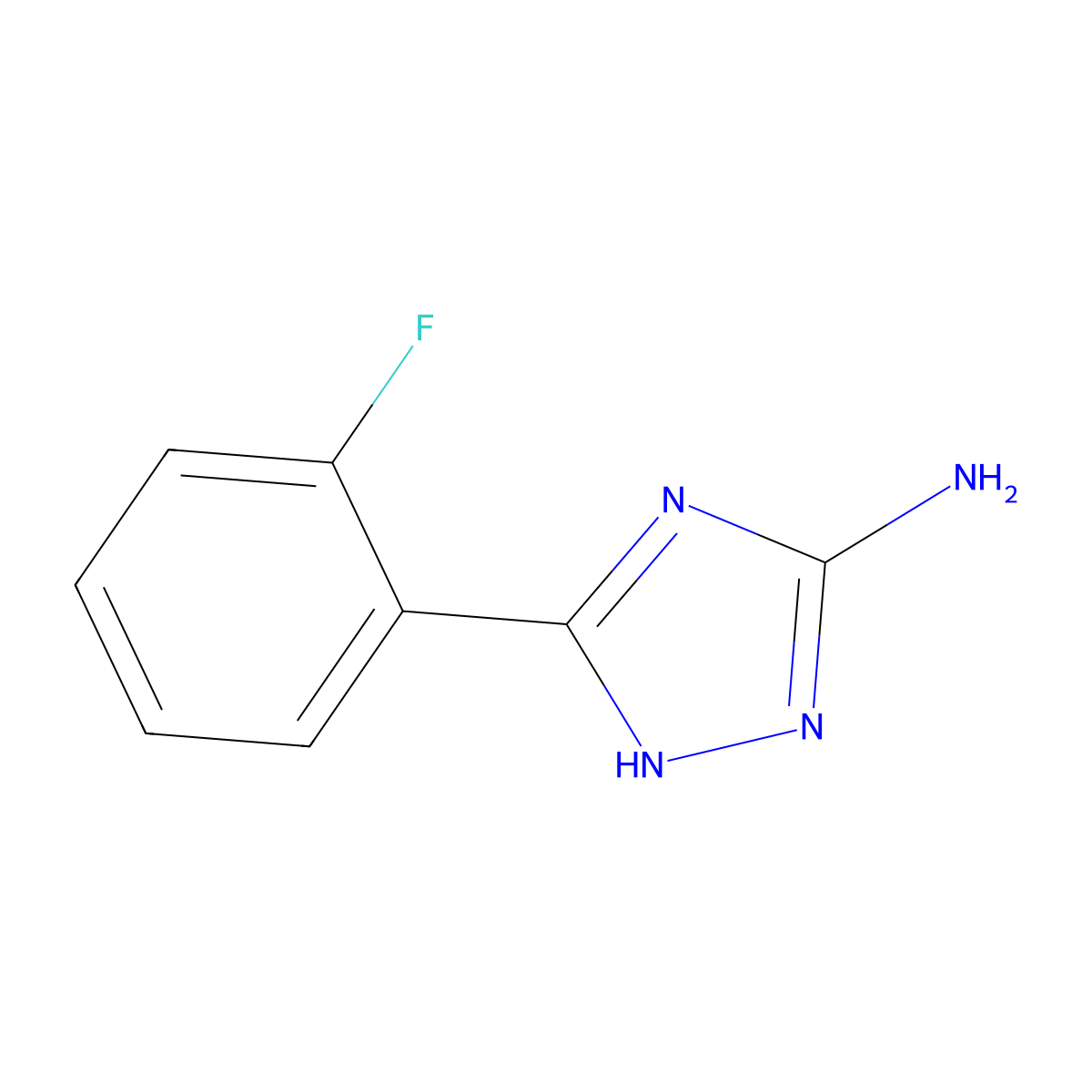 5-(2-fluorophenyl)-4H-1,2,4-triazol-3-amine molecular structure, CAS 313662-92-9