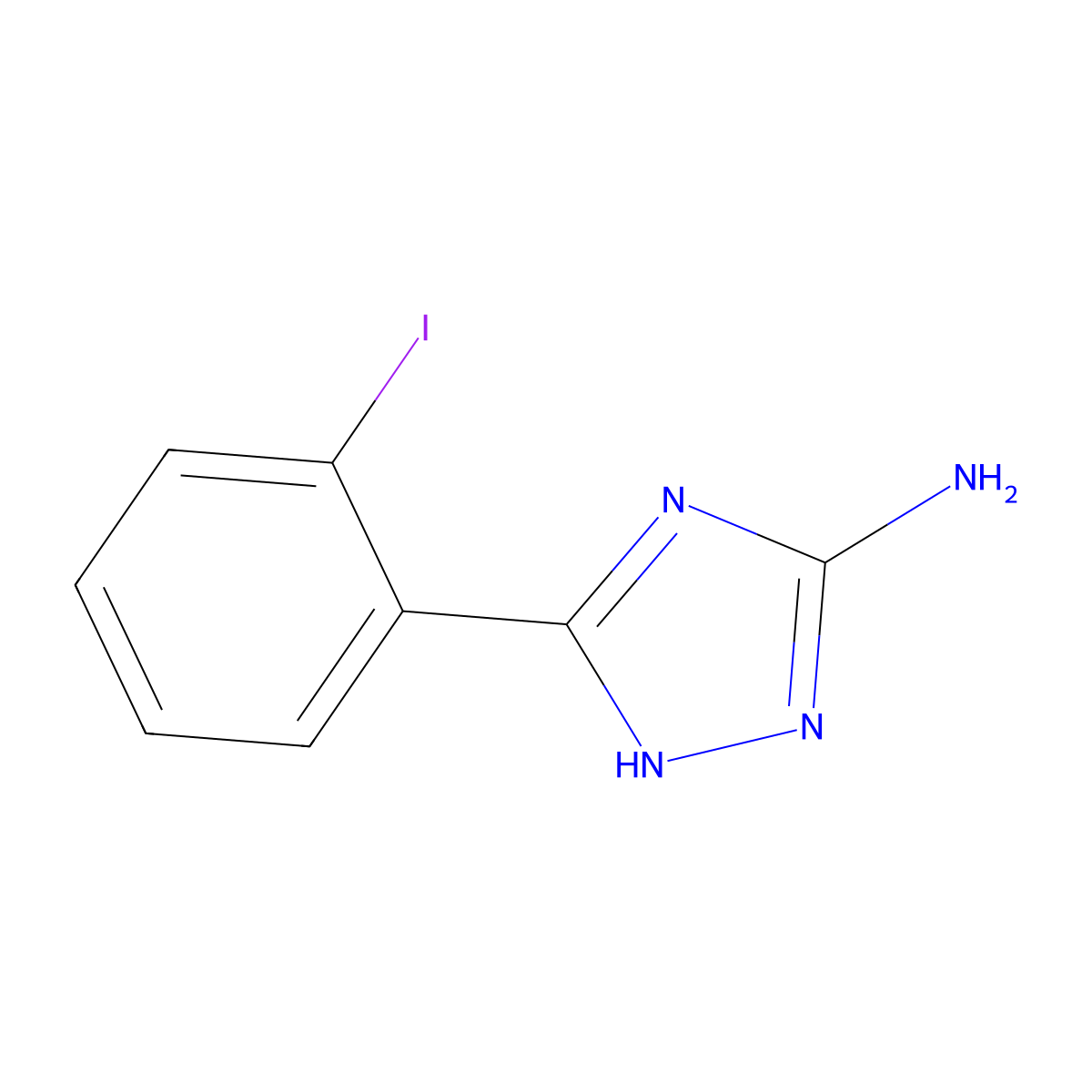 3-(2-Iodophenyl)-1H-1,2,4-triazol-5-amine molecular structure, CAS 313662-93-0