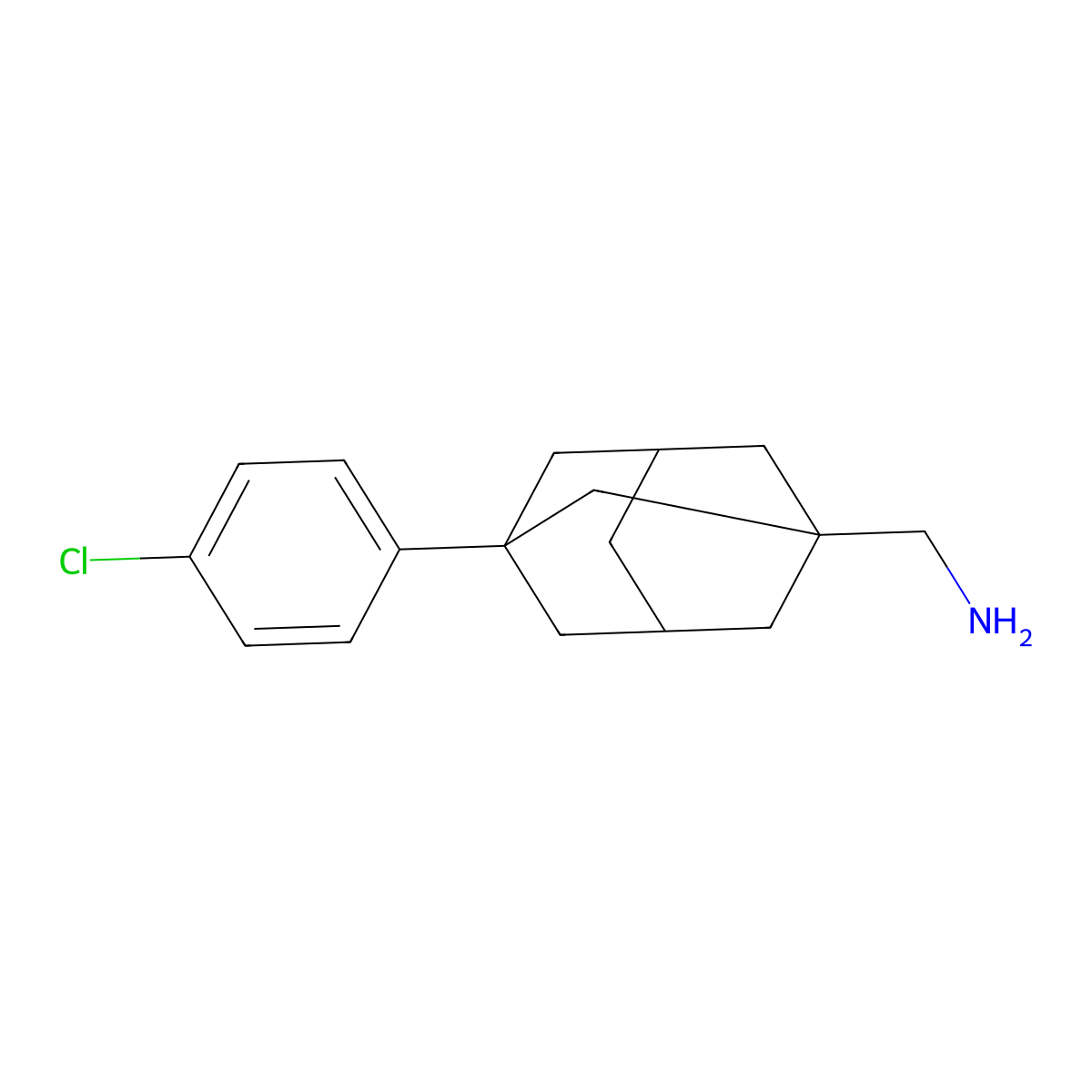 [3-(4-Chlorophenyl)-1-adamantyl]methylamine molecular structure, CAS 313665-58-6