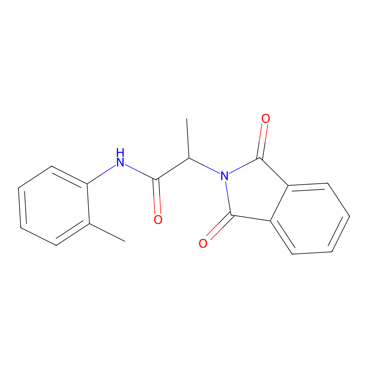 2-(1,3-Dioxo-1,3-dihydro-isoindol-2-yl)-N-o-tolyl-propionamide molecular structure, CAS 313666-72-7