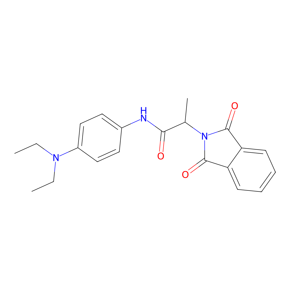 N-[4-(diethylamino)phenyl]-2-(1,3-dioxo-1,3-dihydro-2H-isoindol-2-yl)propanamide molecular structure, CAS 313666-73-8