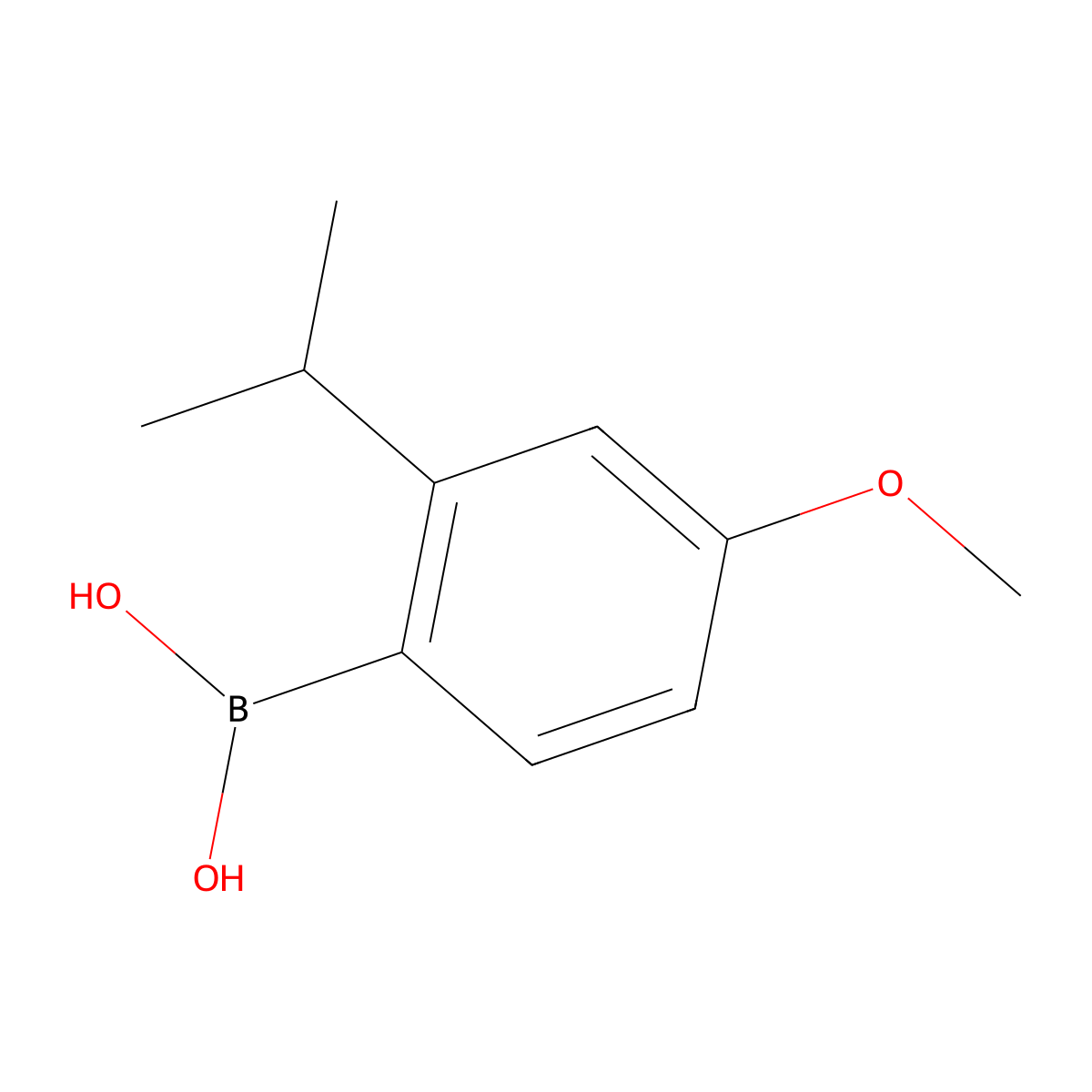 2-Isopropyl-4-methoxyphenyl boronic acid molecular structure, CAS 313667-09-3
