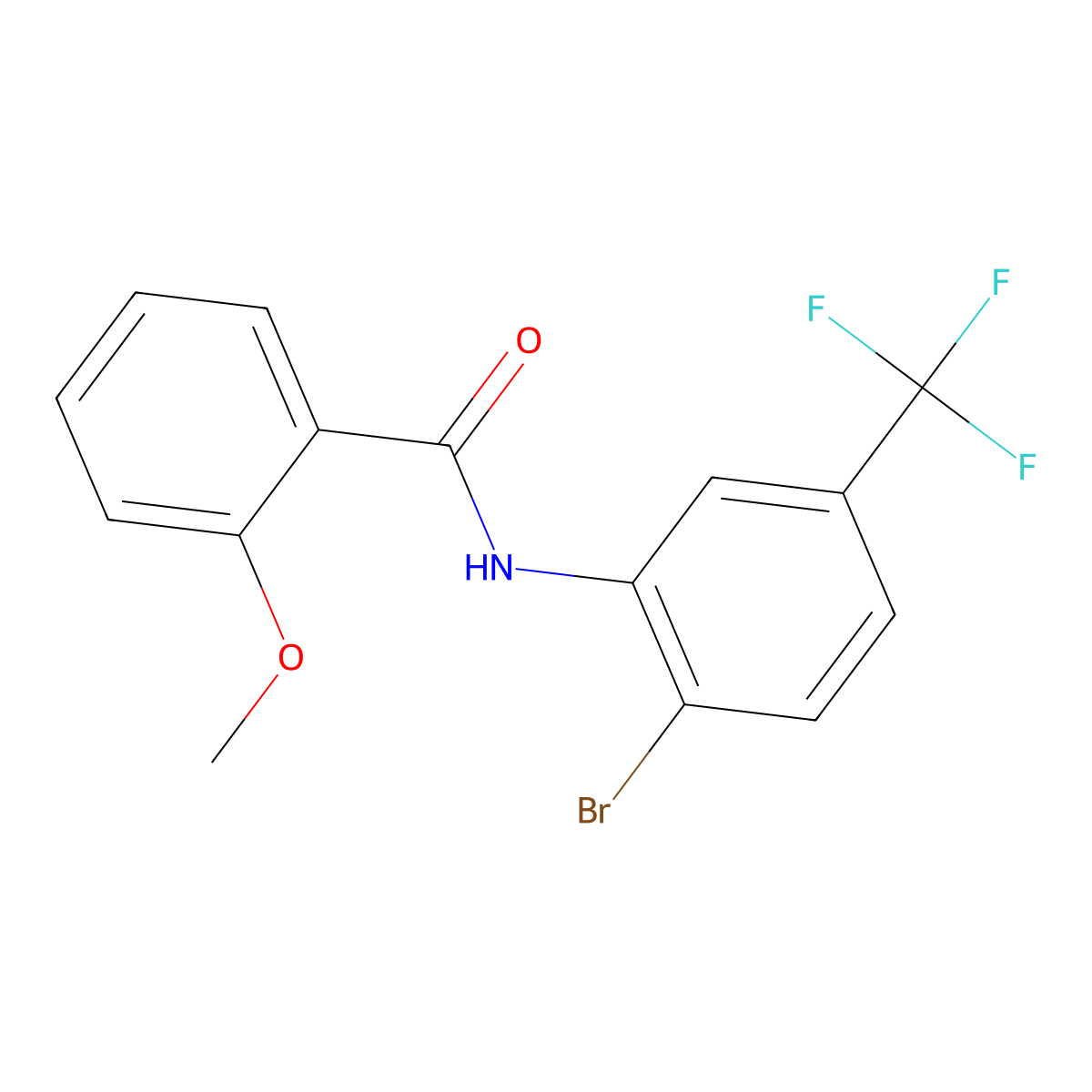 N-[2-bromo-5-(trifluoromethyl)phenyl]-2-methoxybenzamide molecular structure, CAS 313667-45-7