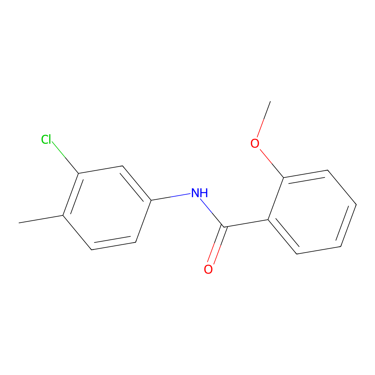 N-(3-chloro-4-methylphenyl)-2-methoxybenzamide molecular structure, CAS 313667-46-8