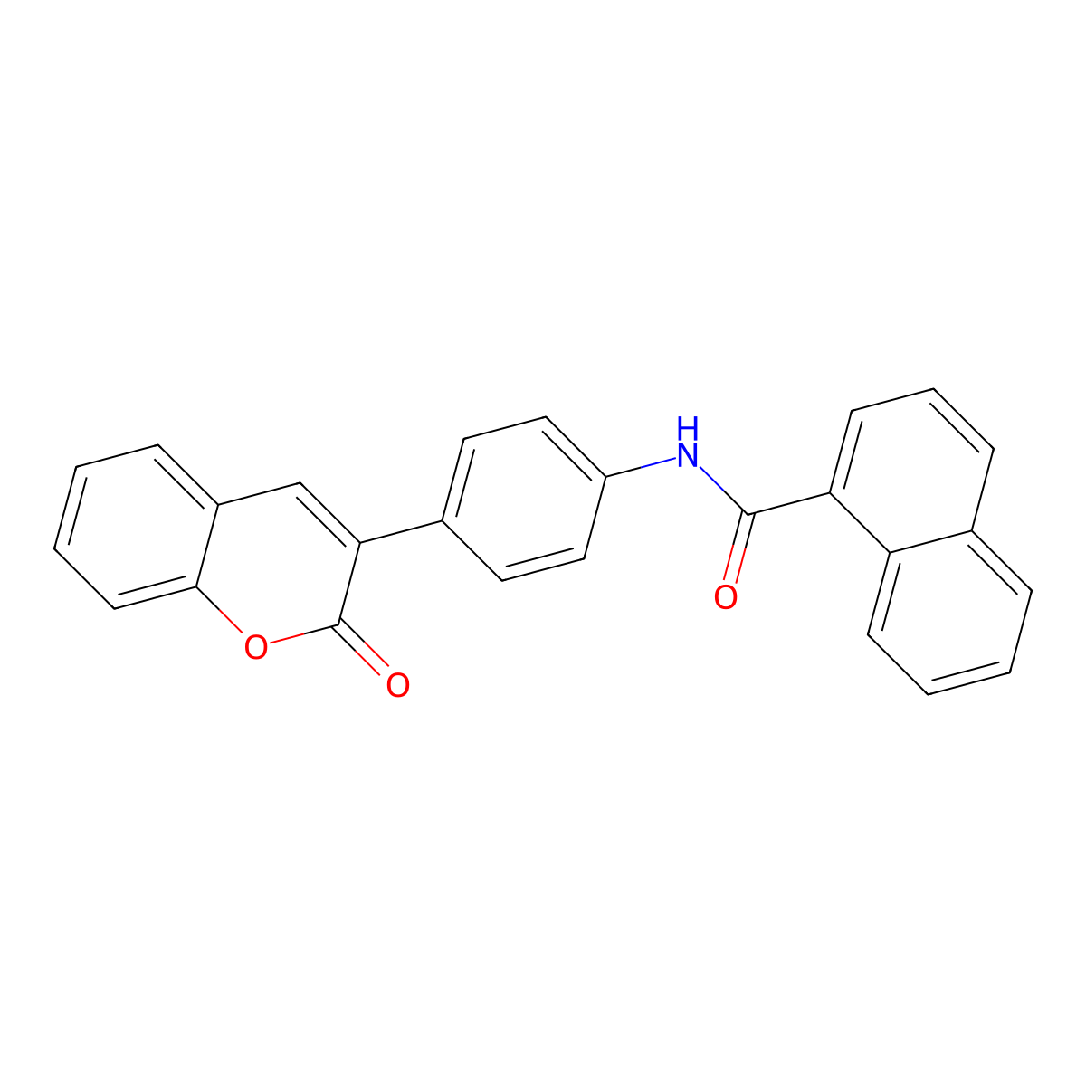 N-[4-(2-oxochromen-3-yl)phenyl]naphthalene-1-carboxamide molecular structure, CAS 313668-03-0
