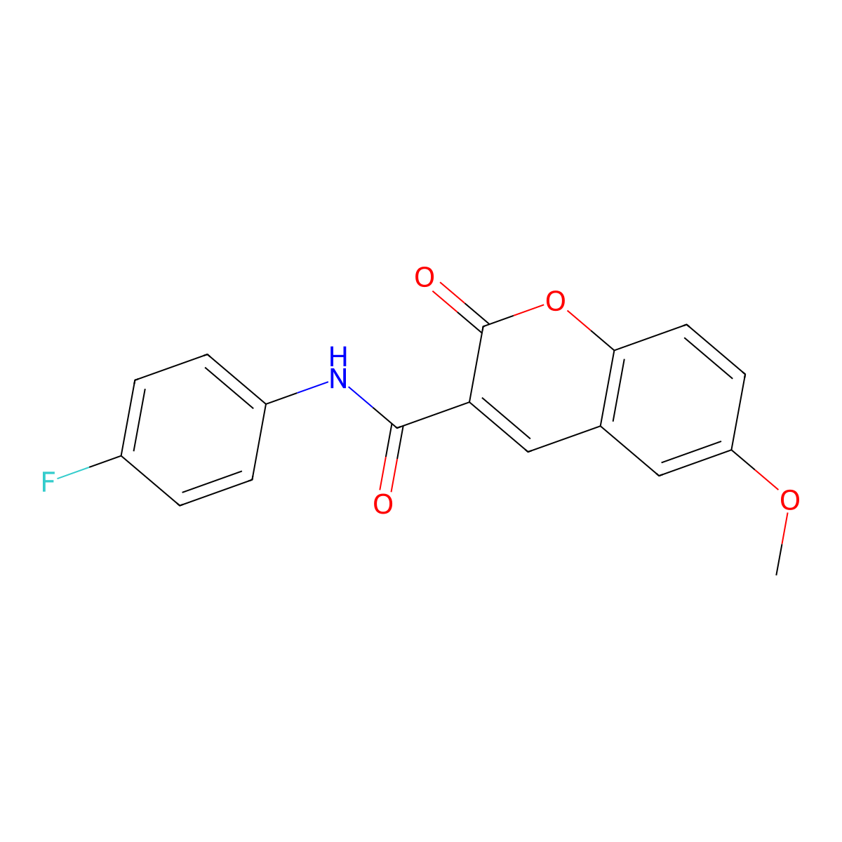 N-(4-fluorophenyl)-6-methoxy-2-oxo-2H-chromene-3-carboxamide molecular structure, CAS 313669-46-4