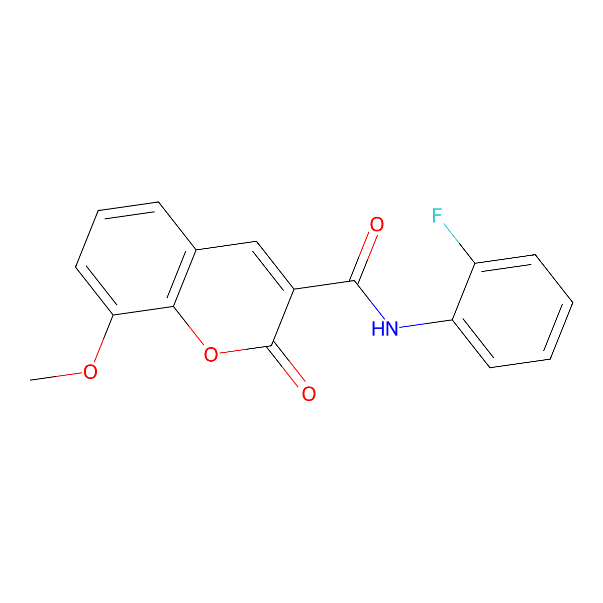 N-(2-fluorophenyl)-8-methoxy-2-oxo-2H-chromene-3-carboxamide molecular structure, CAS 313669-59-9