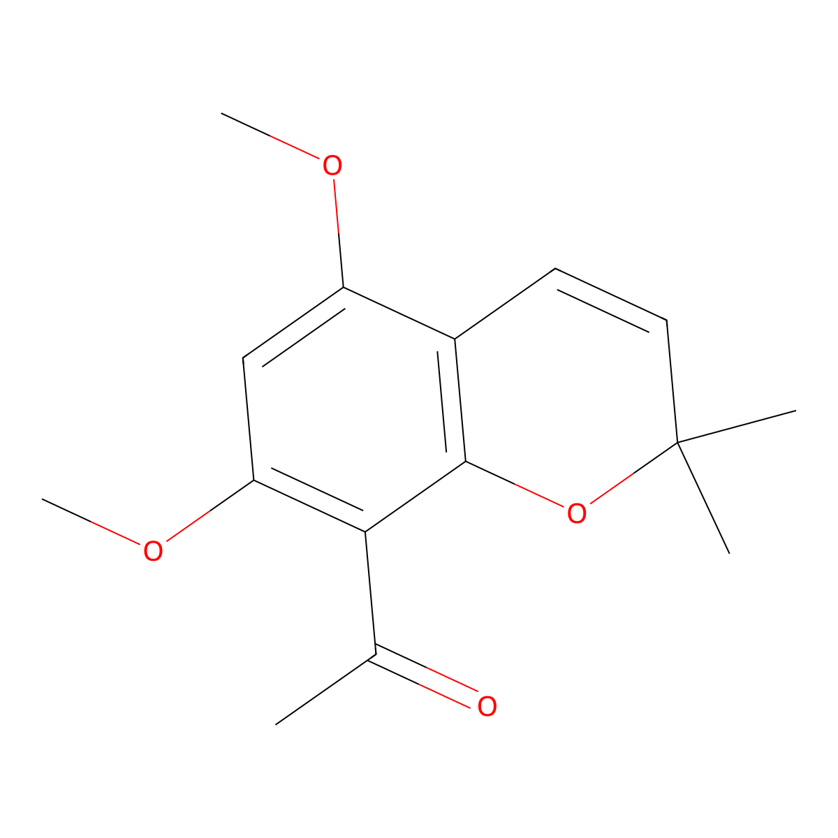 1-(5,7-Dimethoxy-2,2-dimethyl-2H-chromen-8-yl)ethanone molecular structure, CAS 31367-55-2