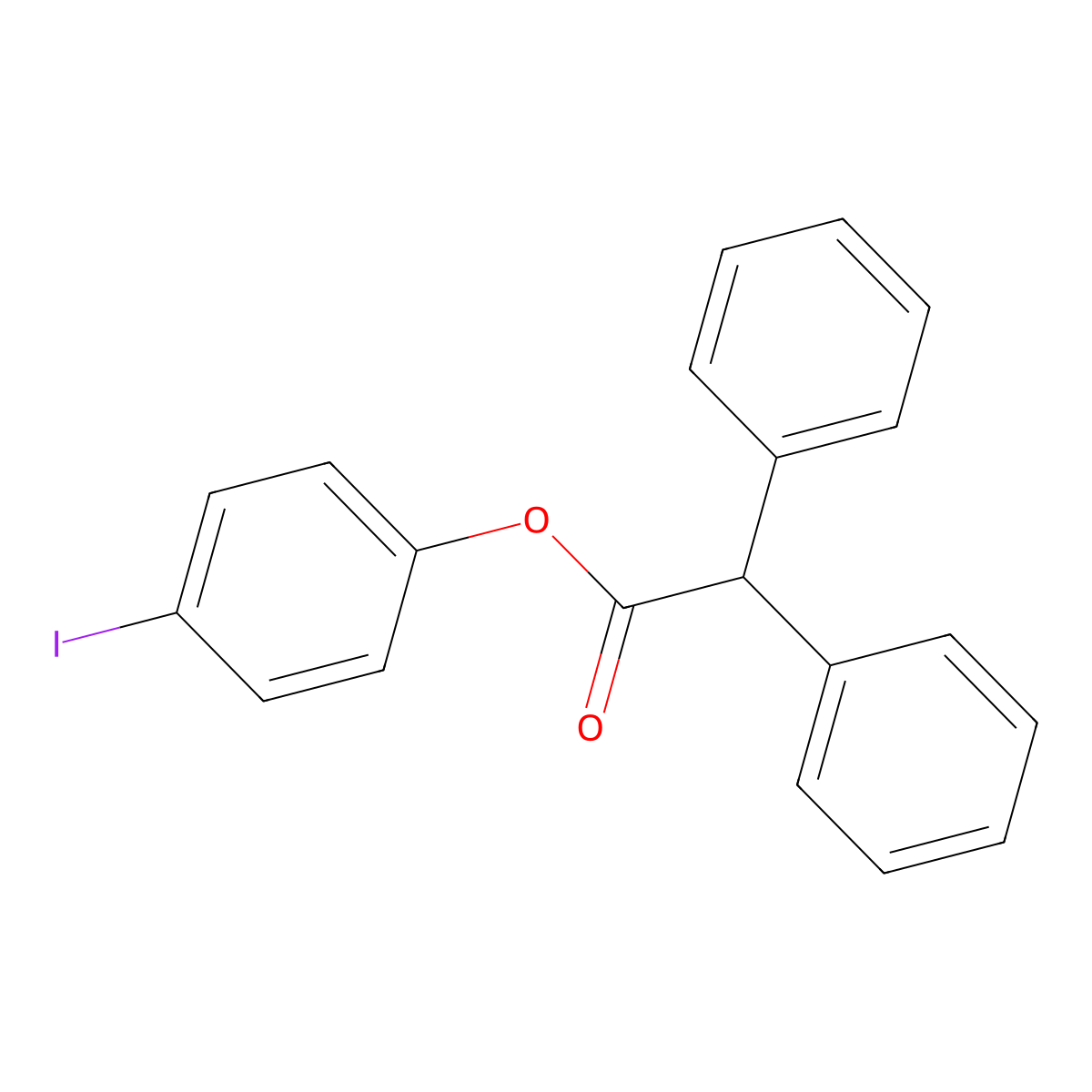 4-Iodophenyl 2,2-diphenylacetate molecular structure, CAS 313670-52-9