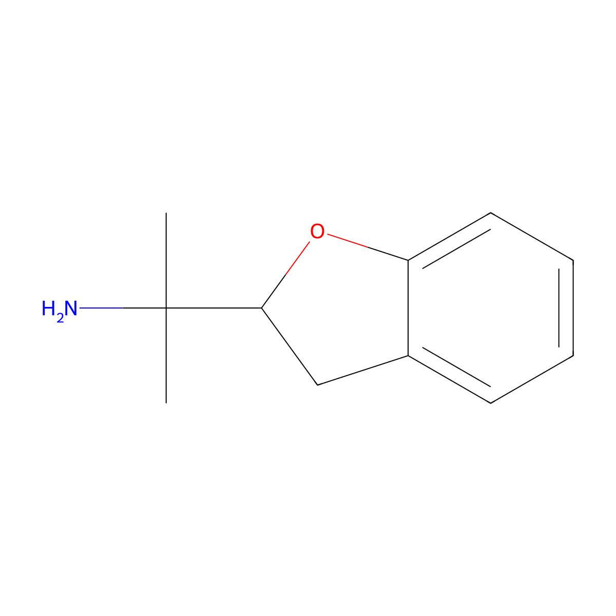 2-(2,3-Dihydro-1-benzofuran-2-yl)propan-2-amine molecular structure, CAS 313678-68-1