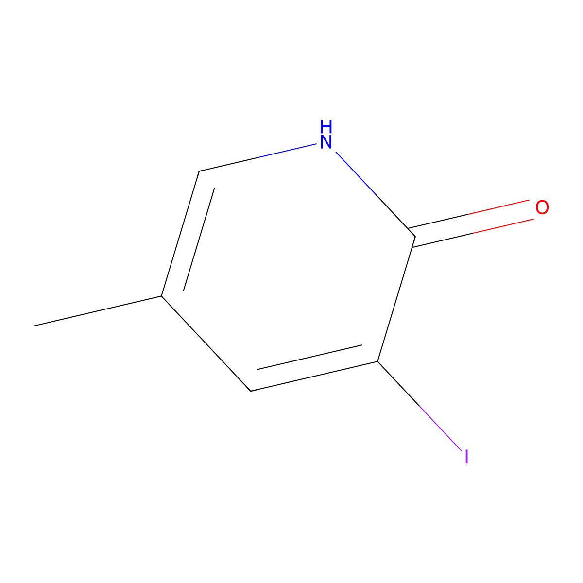 3-Iodo-5-methylpyridin-2(1H)-one molecular structure, CAS 313678-93-2