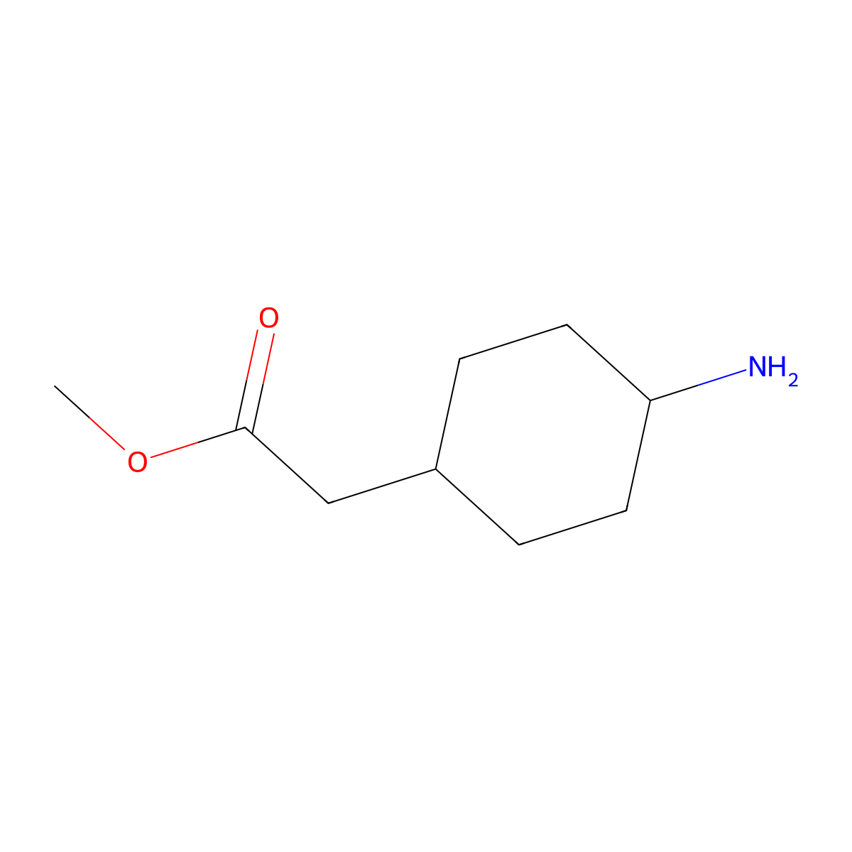 Methyl 2-(4-aminocyclohexyl)acetate molecular structure, CAS 313683-56-6