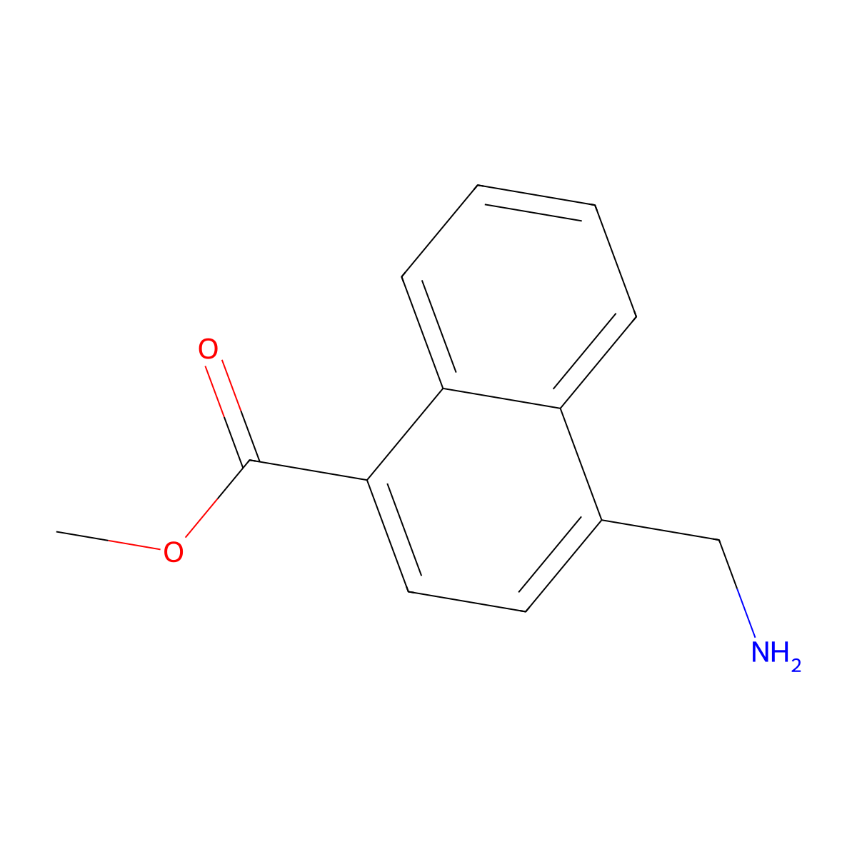 Methyl 4-(aminomethyl)naphthalene-1-carboxylate molecular structure, CAS 313683-59-9