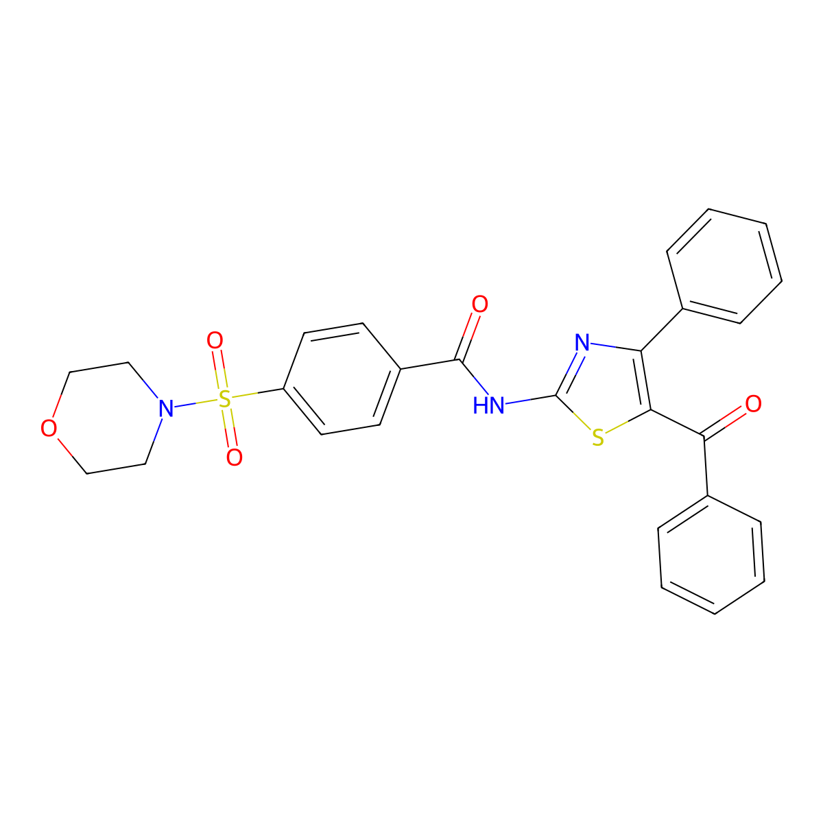 N-(5-benzoyl-4-phenylthiazol-2-yl)-4-(morpholinosulfonyl)benzamide molecular structure, CAS 313683-79-3
