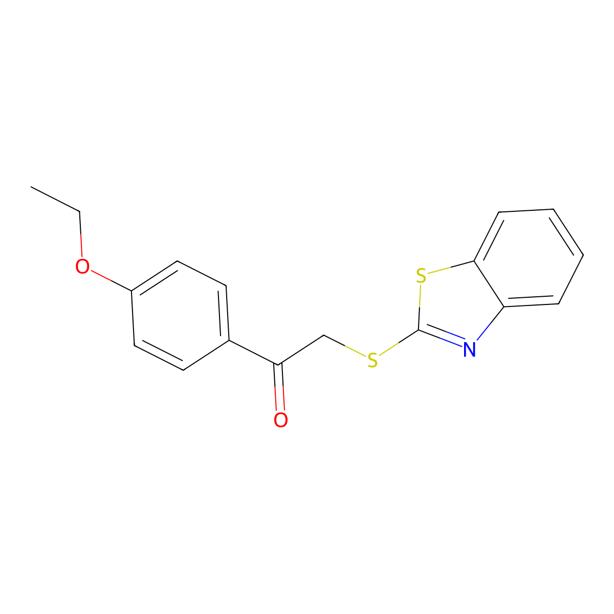 2-(1,3-Benzothiazol-2-ylsulfanyl)-1-(4-ethoxyphenyl)ethan-1-one molecular structure, CAS 313684-16-1