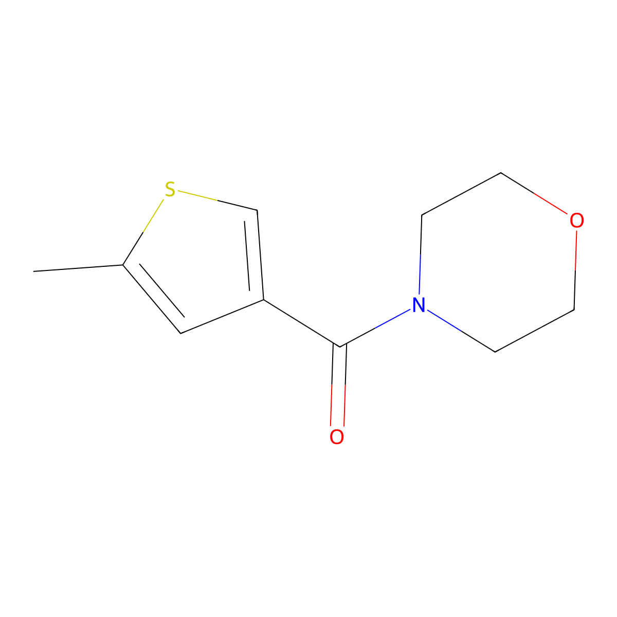 (5-Methyl-3-thienyl)-4-morpholinylmethanone molecular structure, CAS 313684-27-4