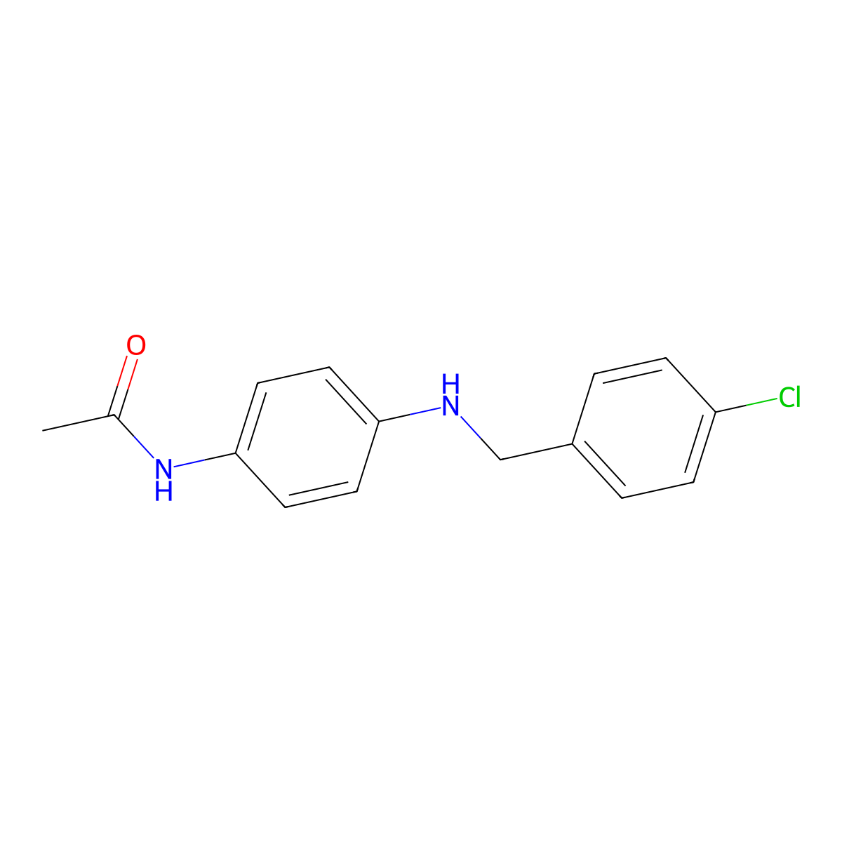 N-{4-[(4-chlorobenzyl)amino]phenyl}acetamide molecular structure, CAS 313685-14-2