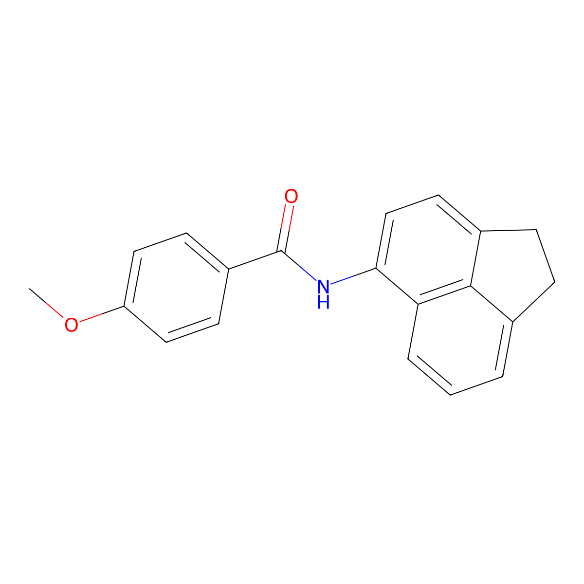 N-(1,2-dihydroacenaphthylen-5-yl)-4-methoxybenzamide molecular structure, CAS 313686-01-0