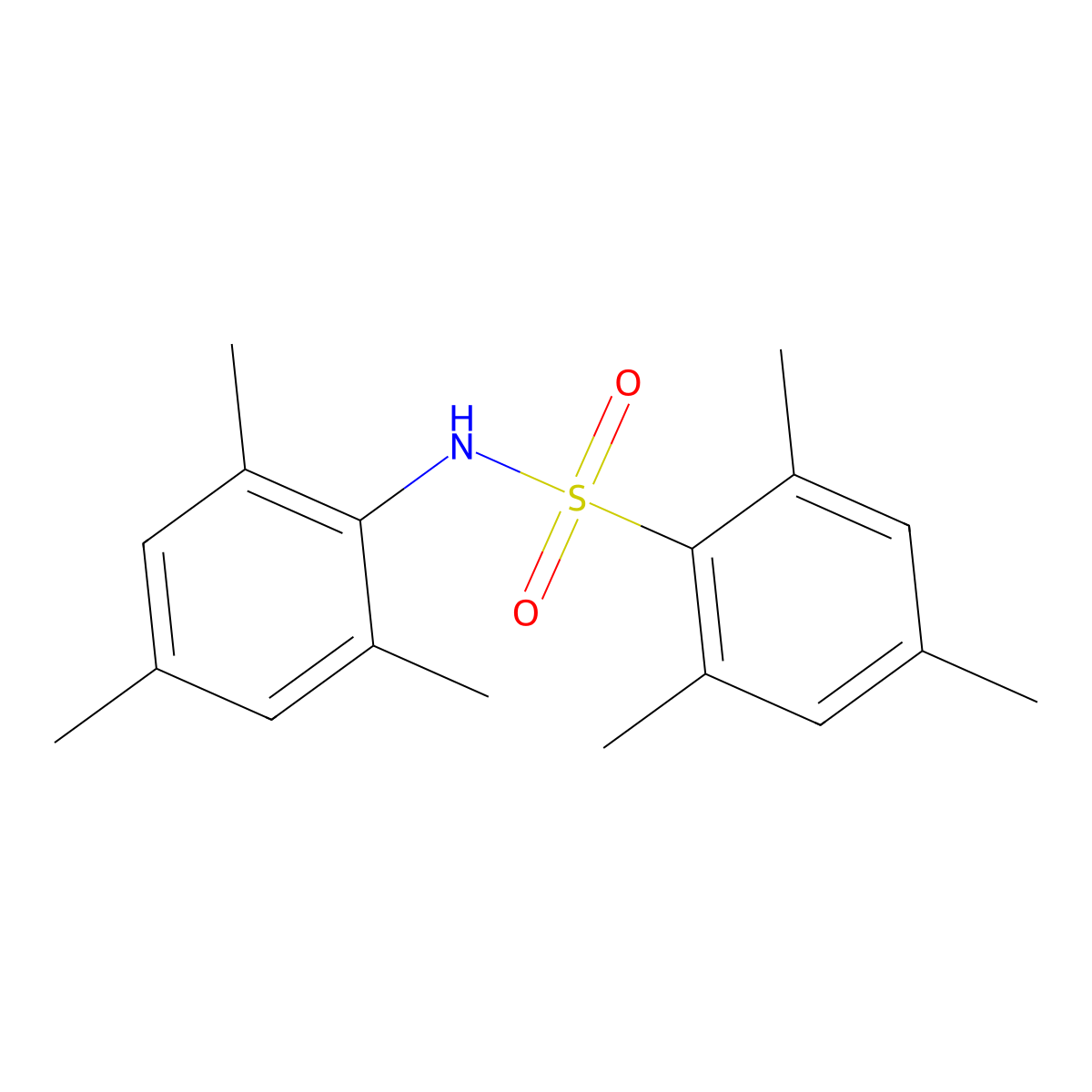 2,4,6-trimethyl-N-(2,4,6-trimethylphenyl)benzenesulfonamide molecular structure, CAS 313688-33-4