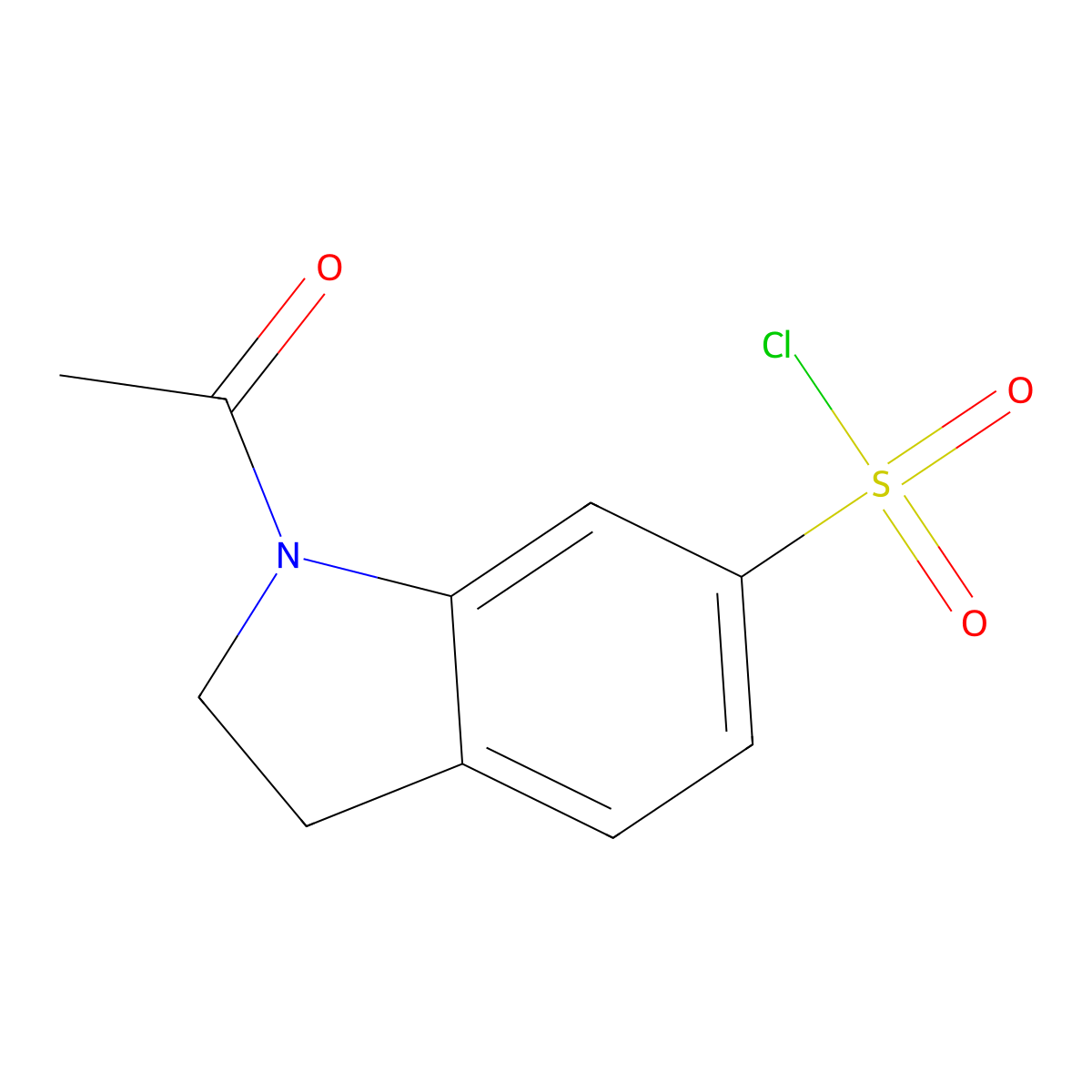 1-acetyl-2,3-dihydro-1H-indole-6-sulfonyl chloride molecular structure, CAS 313690-18-5