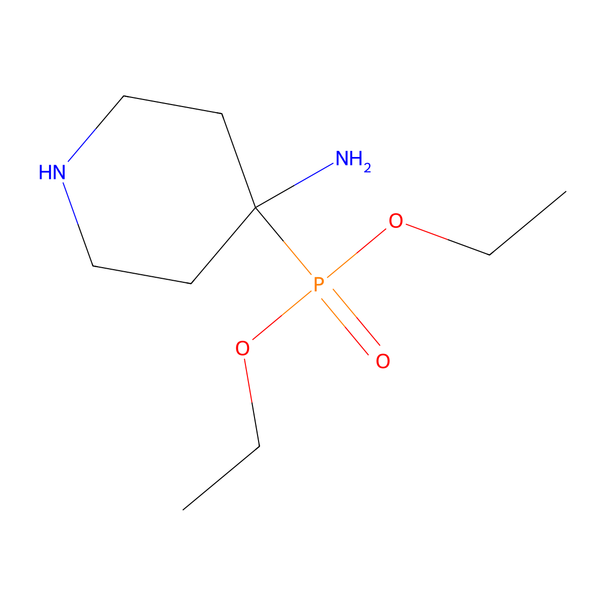 Diethyl (4-aminopiperidin-4-yl)phosphonate molecular structure, CAS 313690-40-3