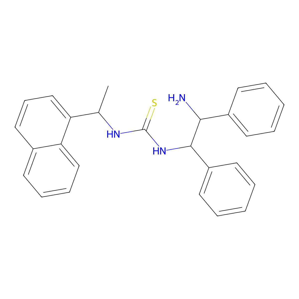 1-((1S,2S)-2-Amino-1,2-diphenylethyl)-3-((R)-1-(naphthalen-1-yl)ethyl)thiourea molecular structure, CAS 313695-70-4