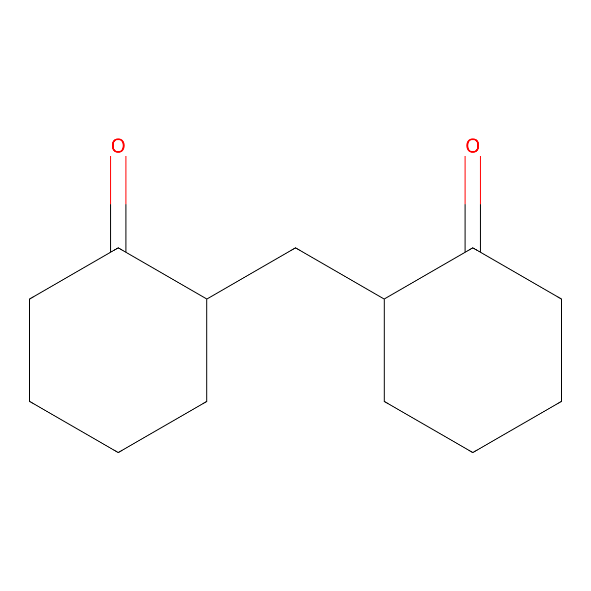2,2'-Methanediyldicyclohexanone molecular structure, CAS 3137-39-1